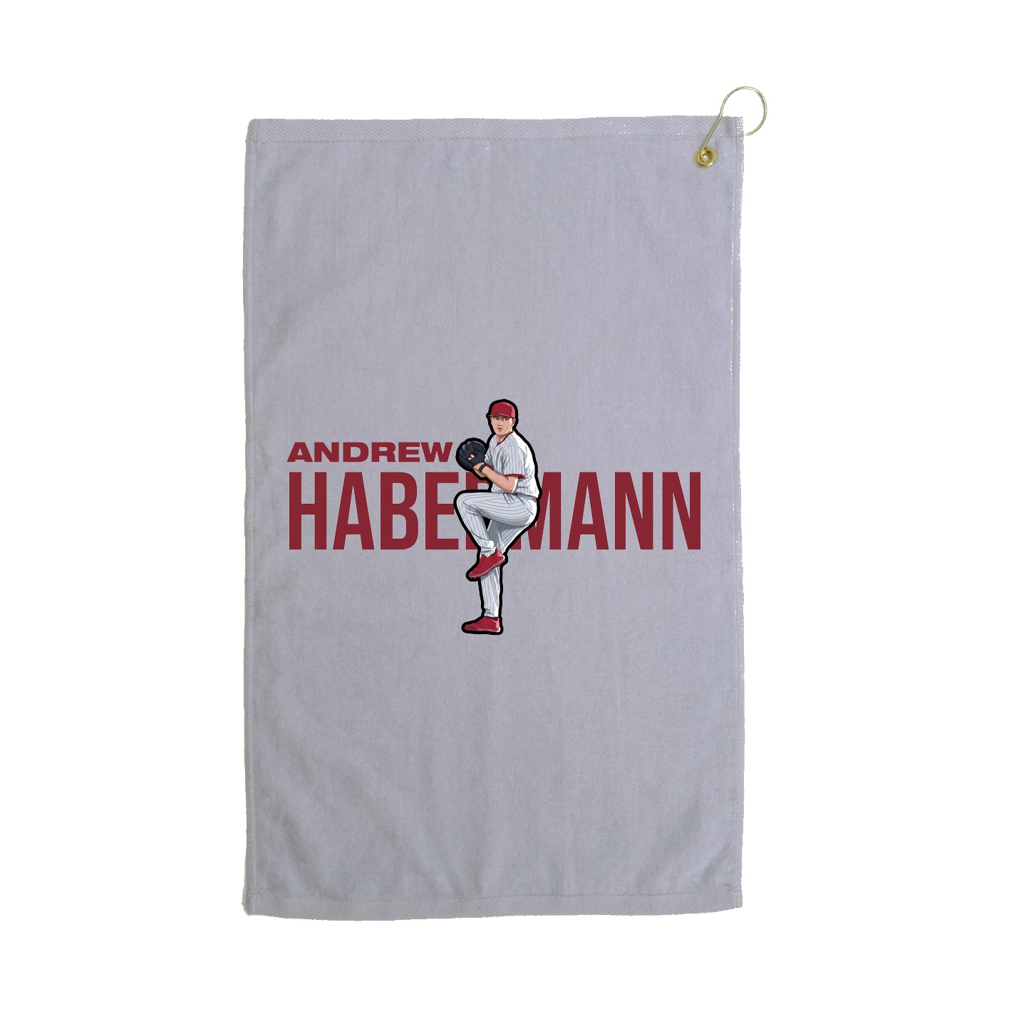 Golf Towel — Player Name in Grey