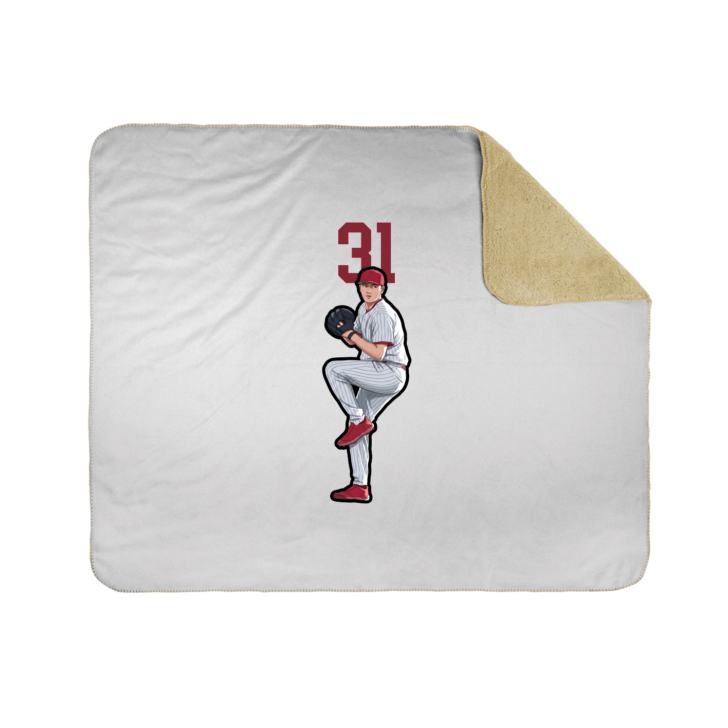 Throw Blanket — Number Top in White