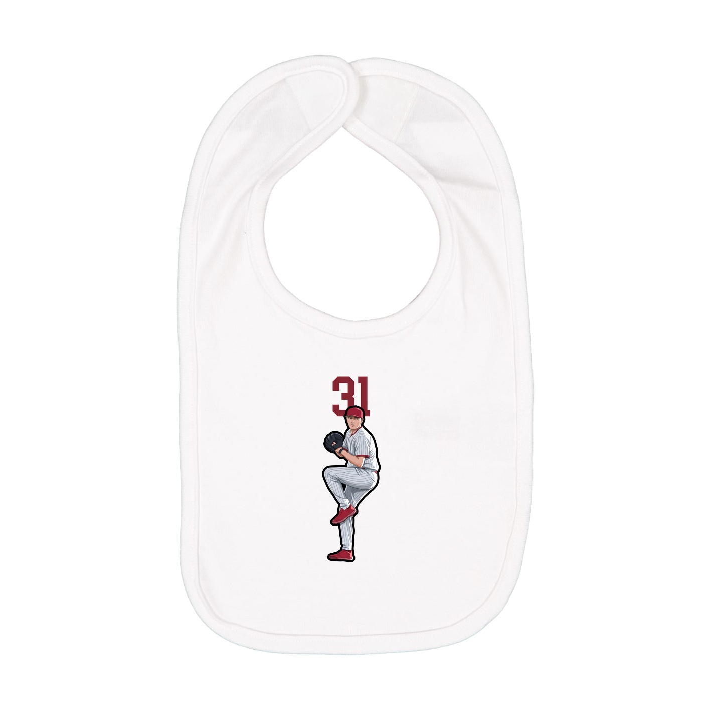 Infant Bib — Number Top in White