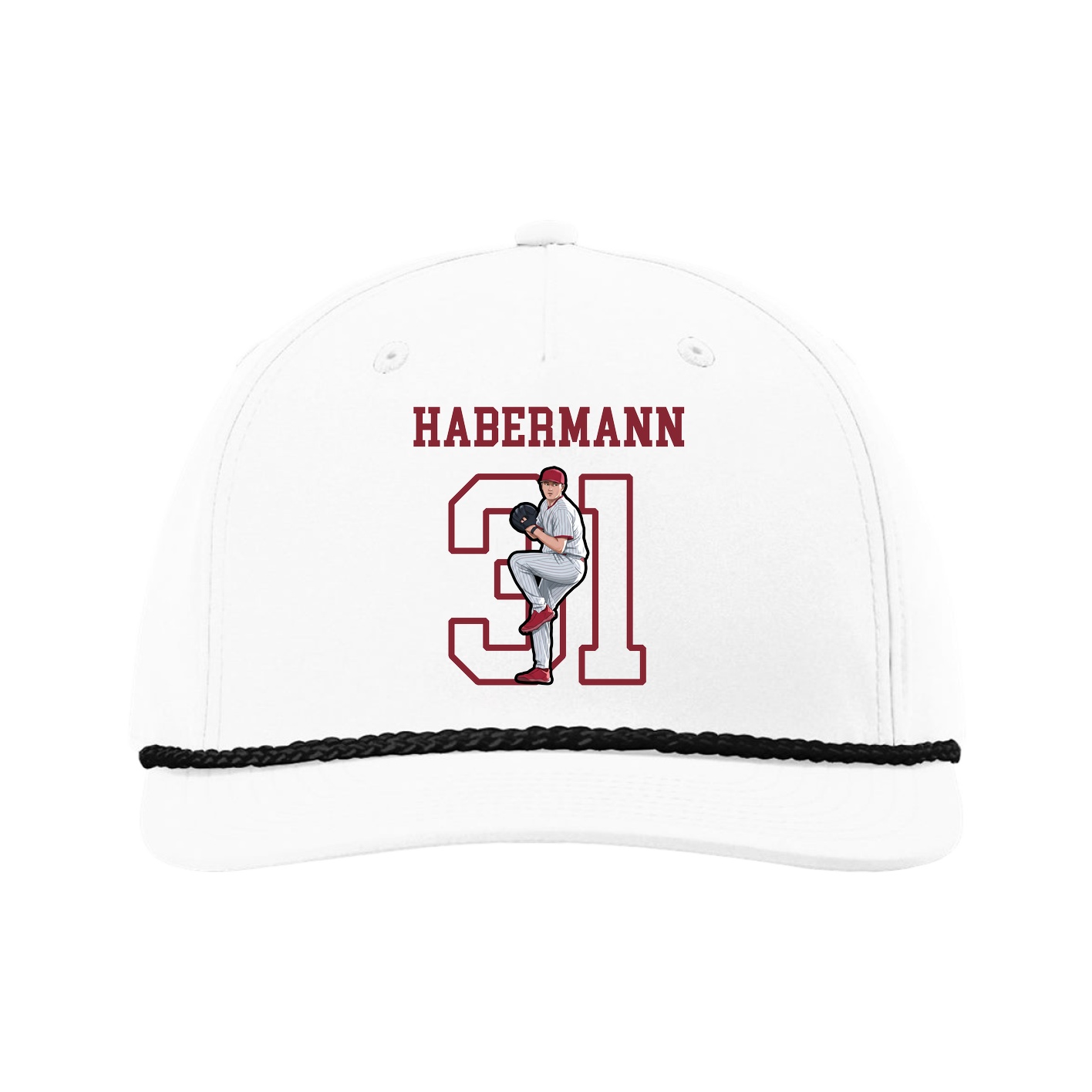 Five-Panel Classic Rope Cap — Shirsey in White