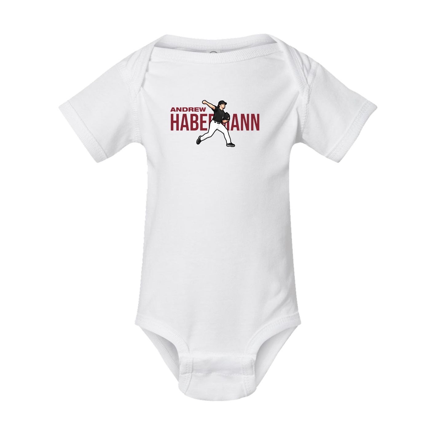 Baby Onesie — Player Name in White