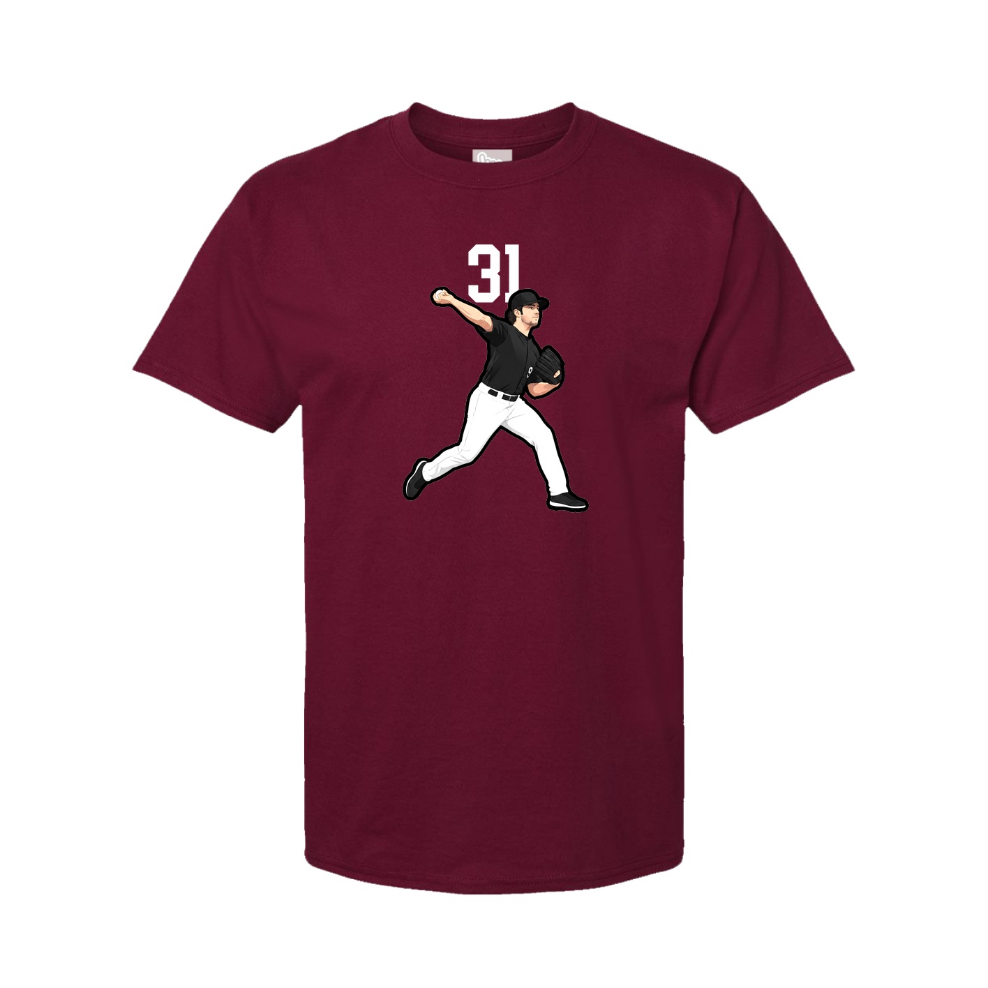 Tee — Number Top in Cardinal