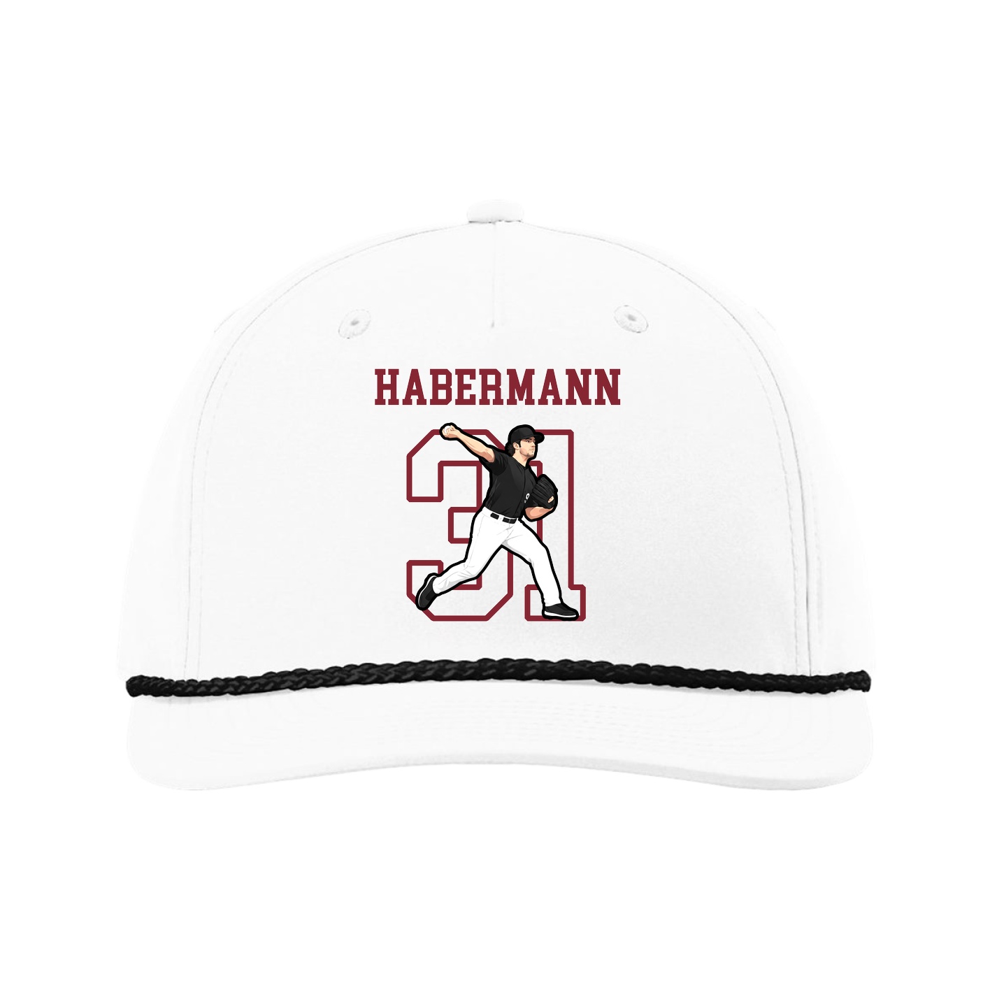 Five-Panel Classic Rope Cap — Shirsey in White