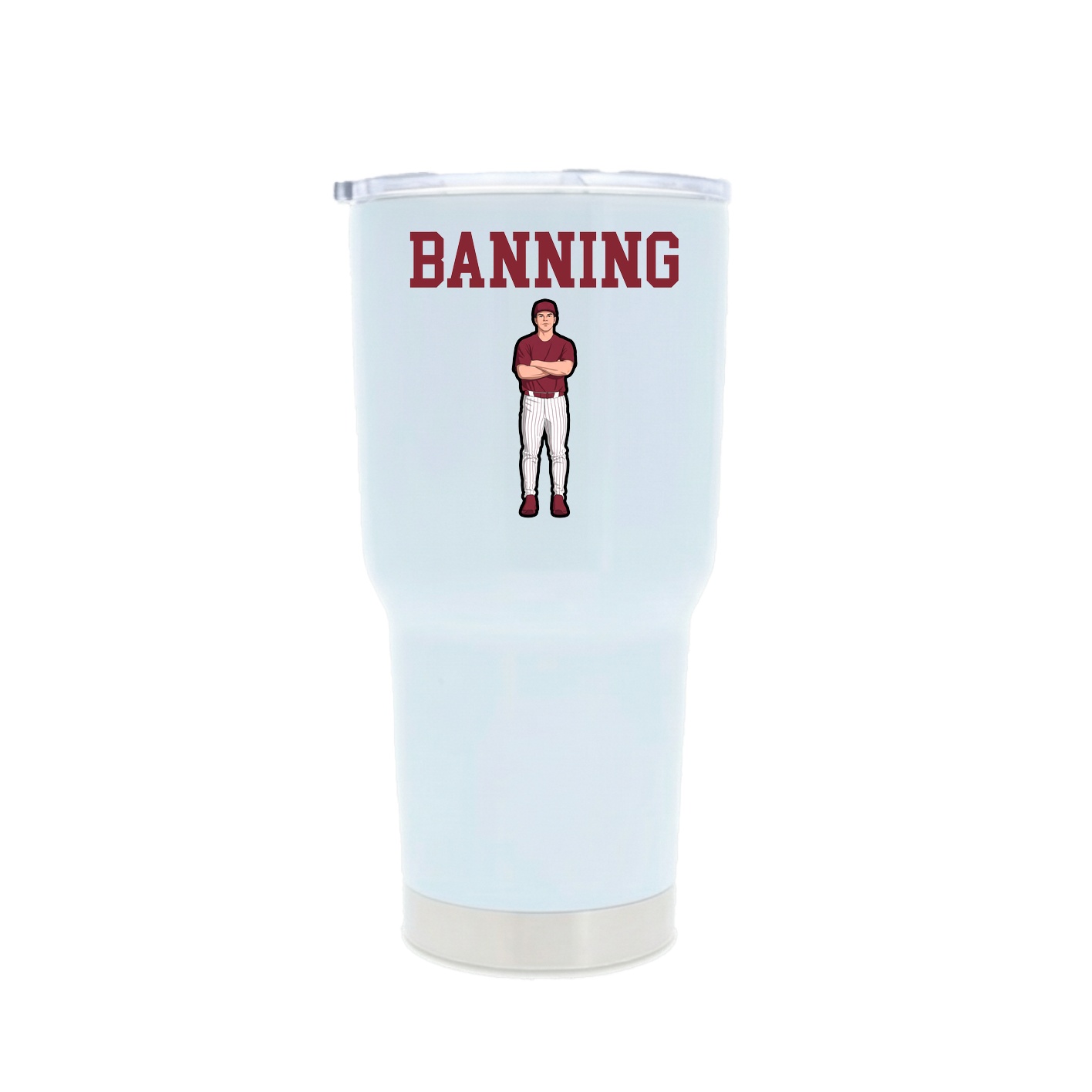 30oz Stainless Steel Tumbler — Shirsey in White