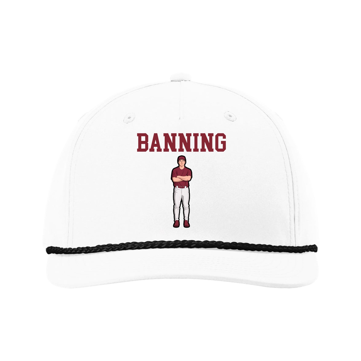 Five-Panel Classic Rope Cap — Shirsey in White