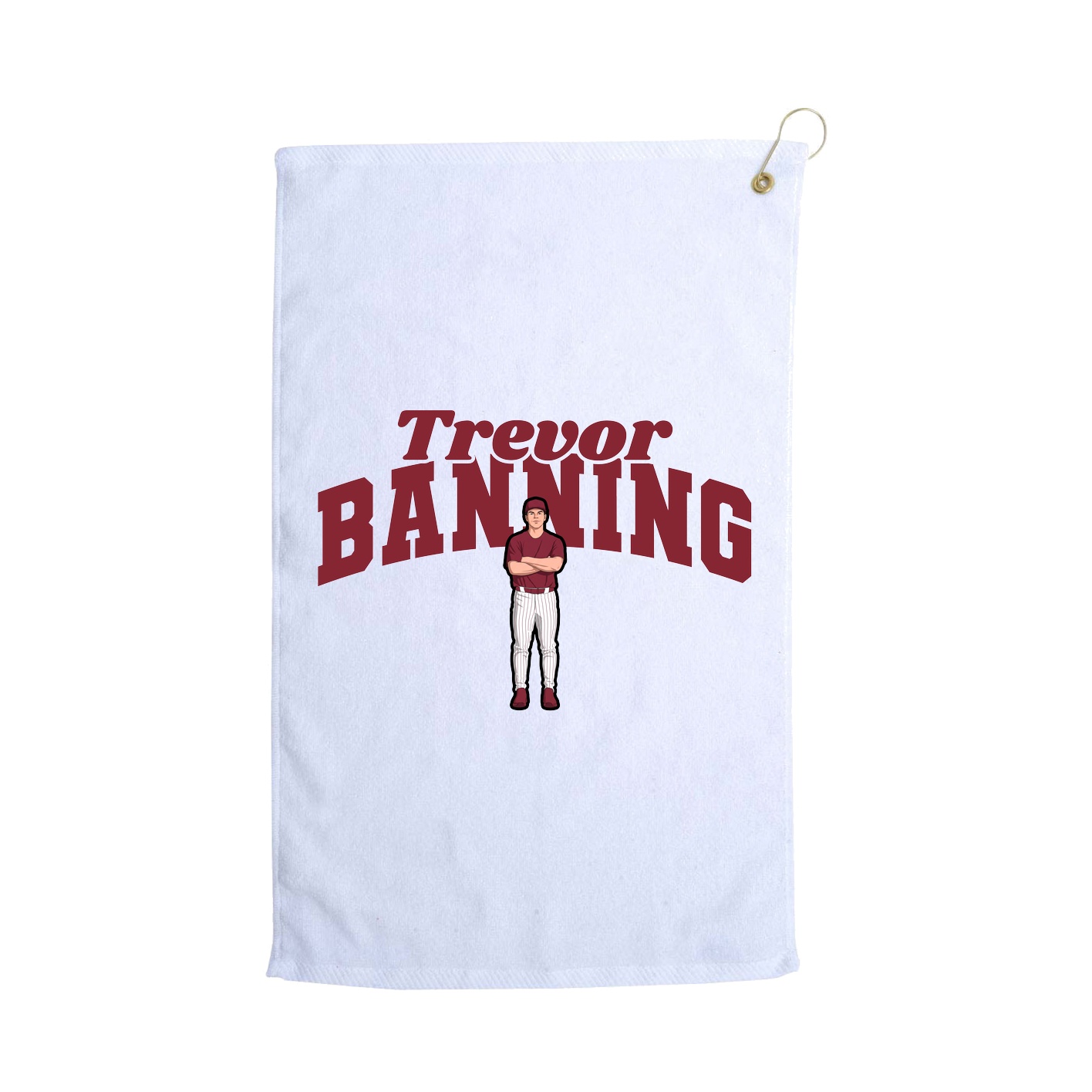 Golf Towel — Signature Arch in White