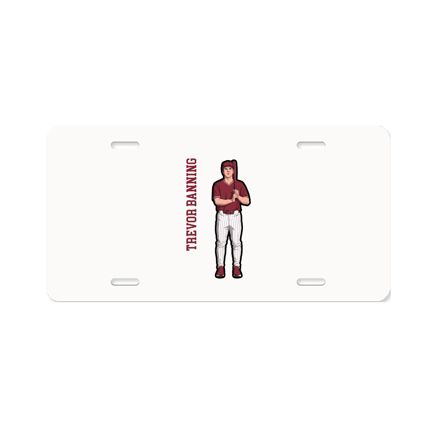 License Plate — Name Vertical in Classic