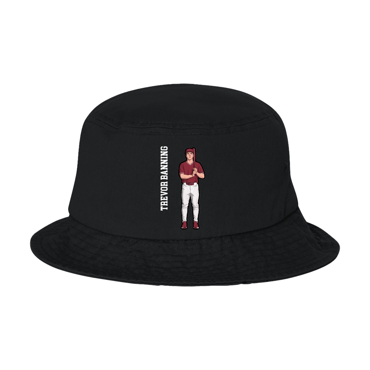 Bucket Cap — Name Vertical in Black