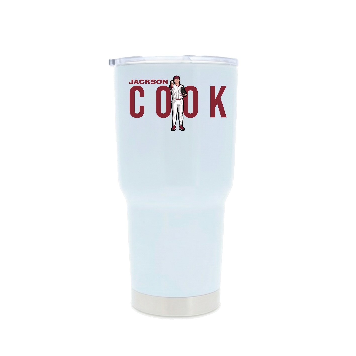 30oz Stainless Steel Tumbler — Player Name in White