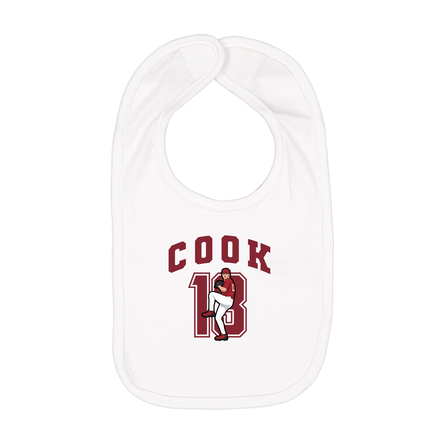 Infant Bib — Number in White
