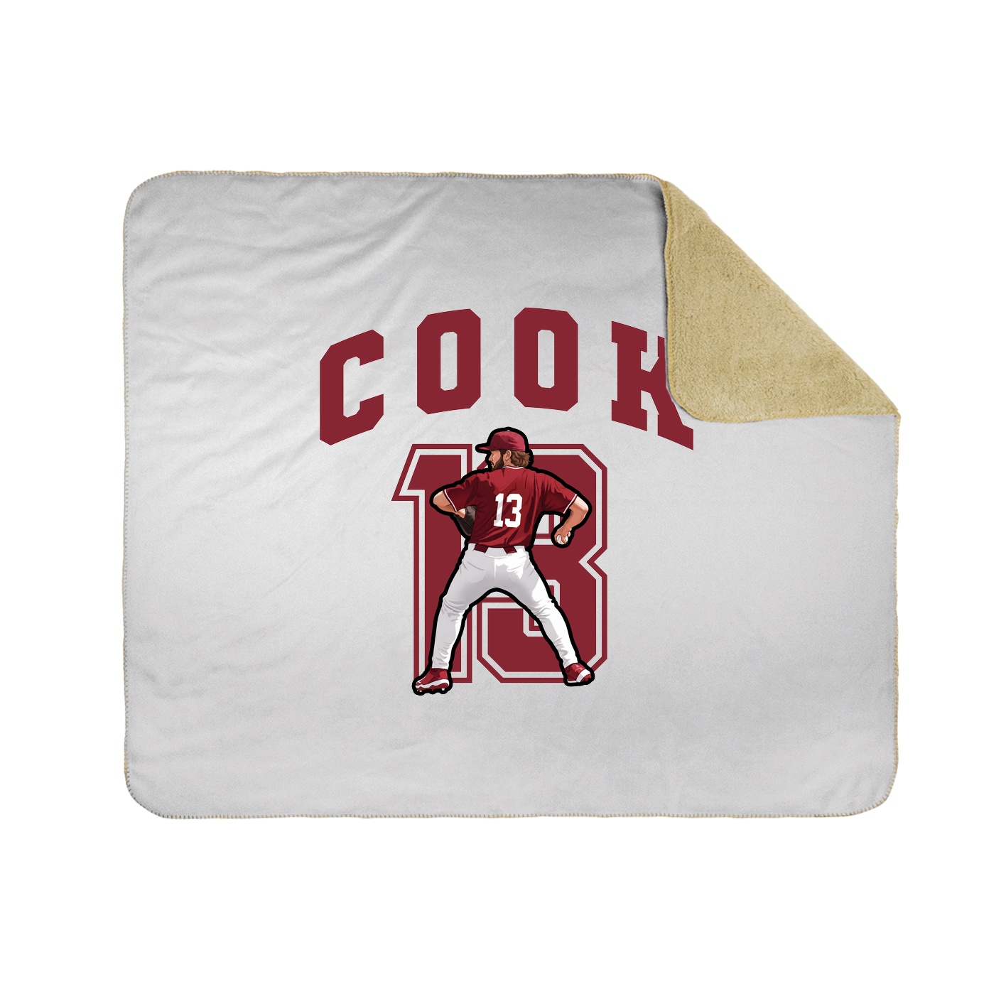 Throw Blanket — Number in White
