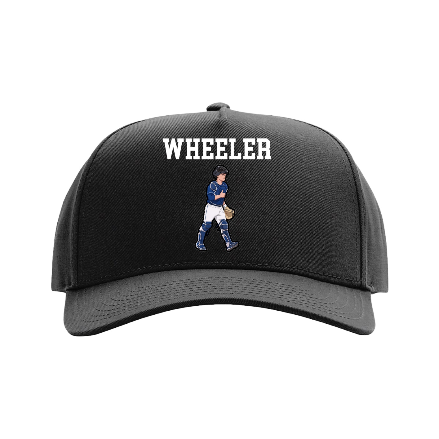 Full Fabric Five-Panel Champ Cap — Shirsey in Black