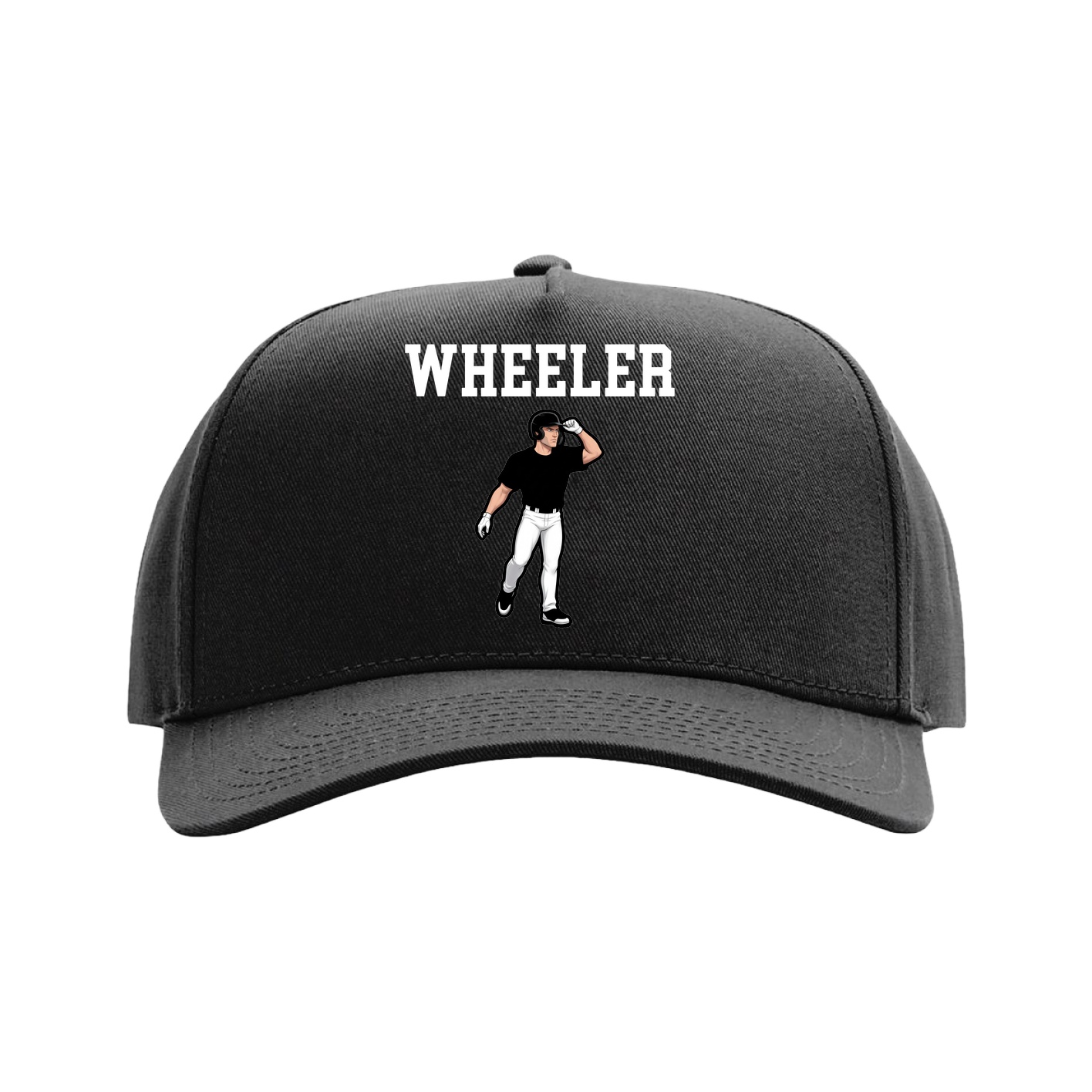 Full Fabric Five-Panel Champ Cap — Shirsey in Black