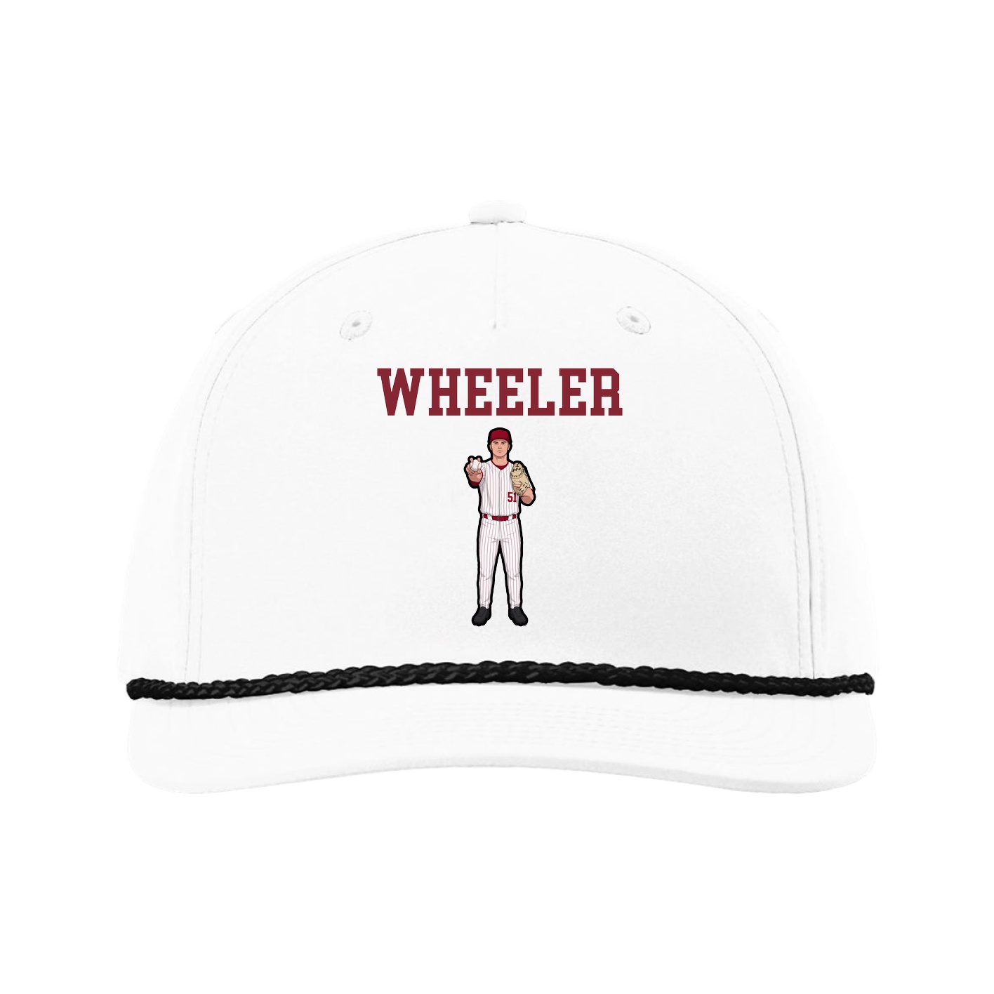 Five-Panel Classic Rope Cap — Shirsey in White