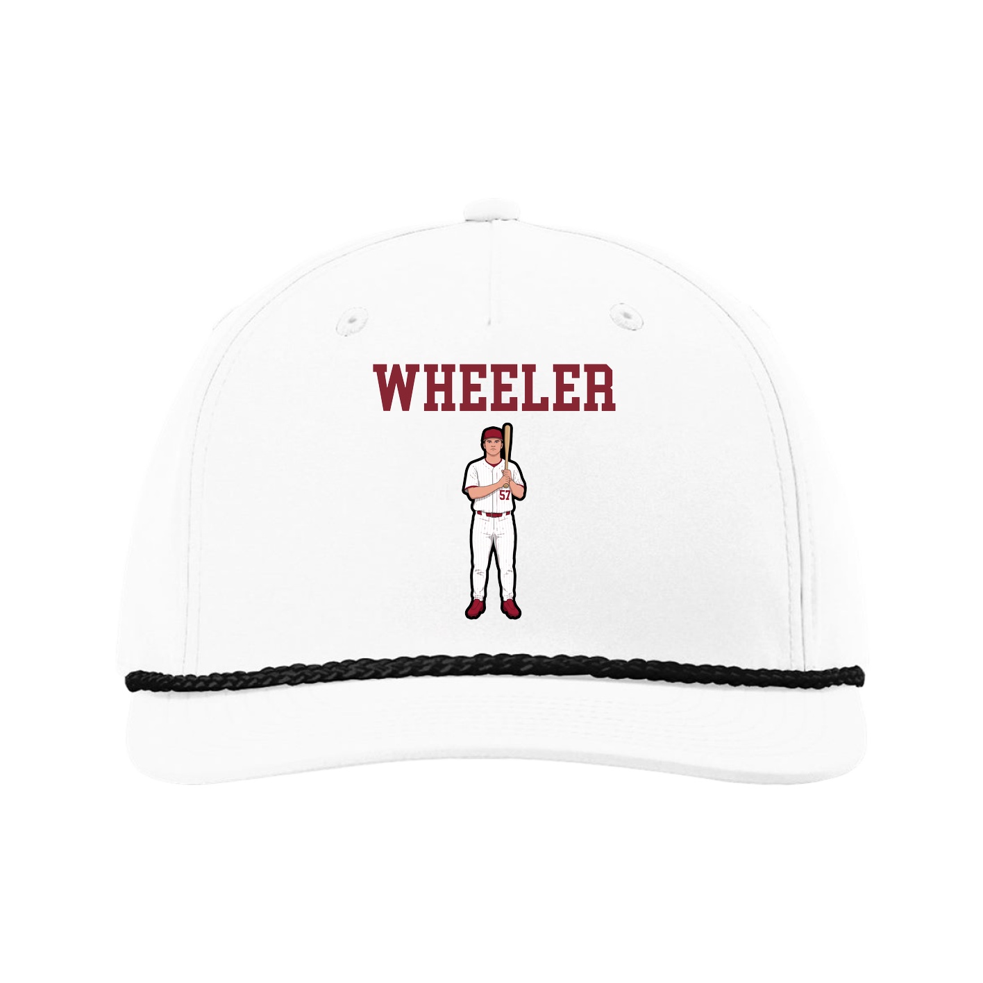 Five-Panel Classic Rope Cap — Shirsey in White