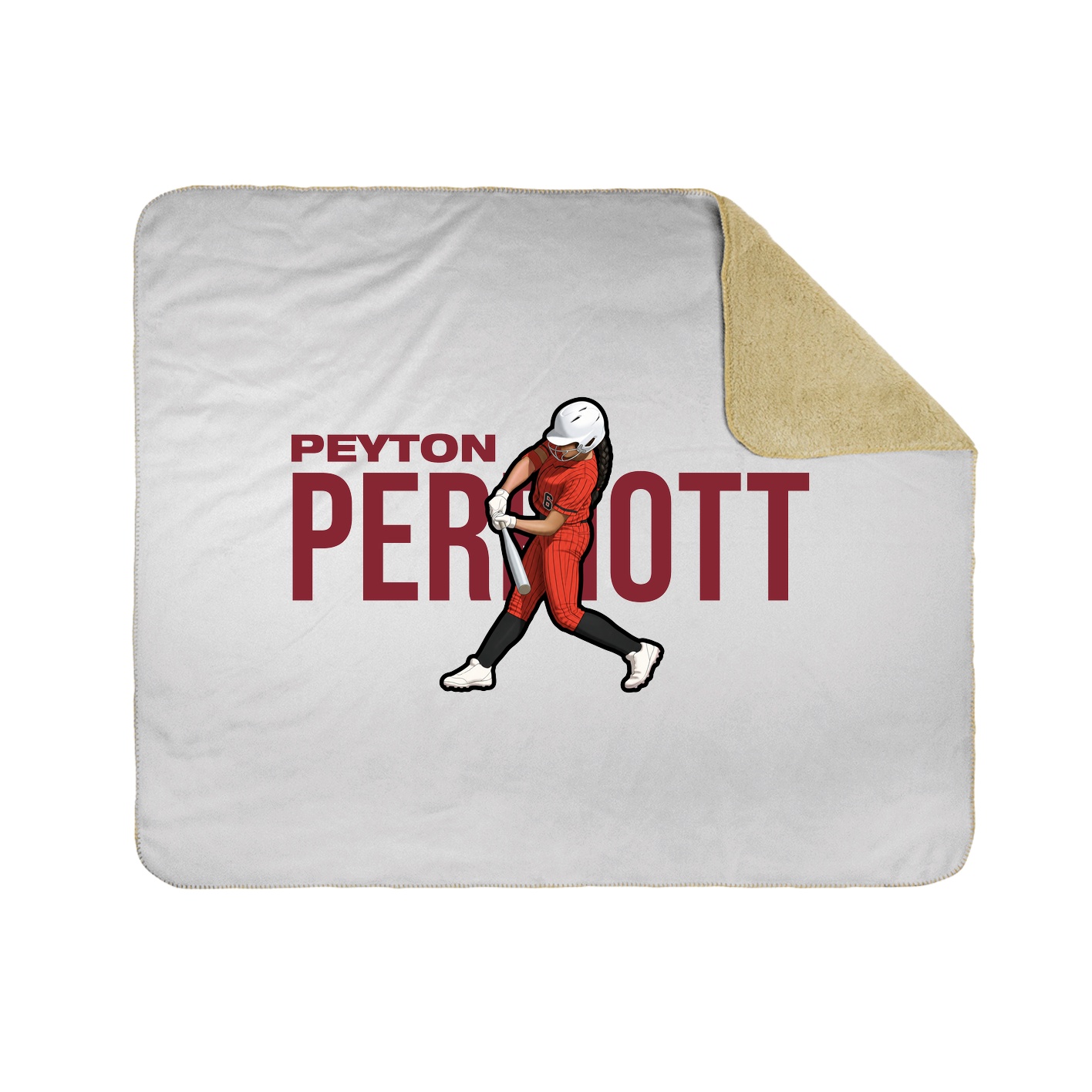 Throw Blanket — Player Name in White