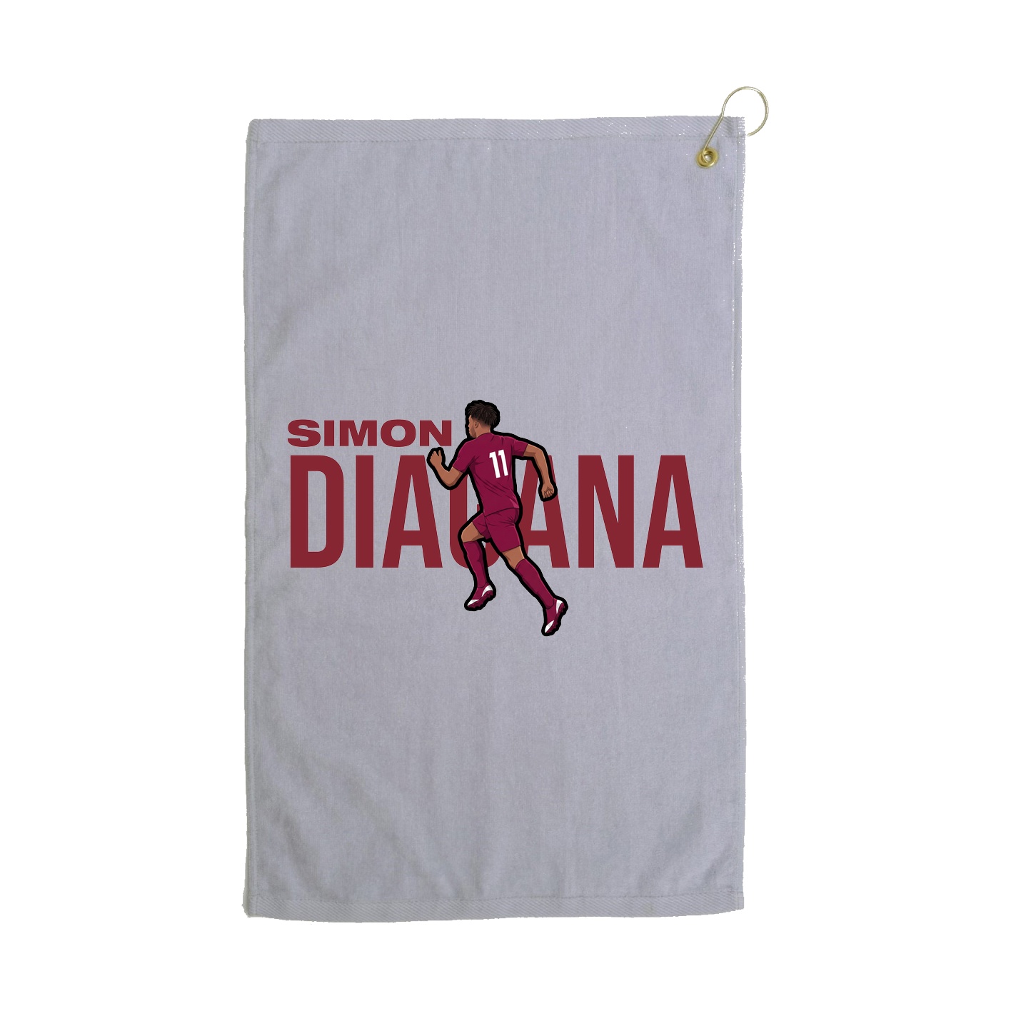 Golf Towel — Player Name in Grey