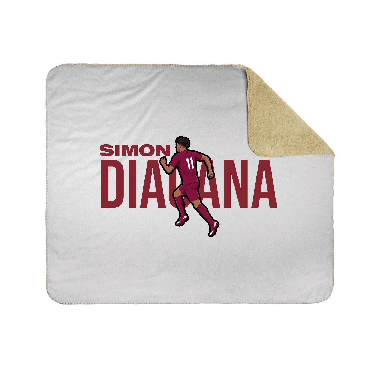 Throw Blanket — Player Name in White