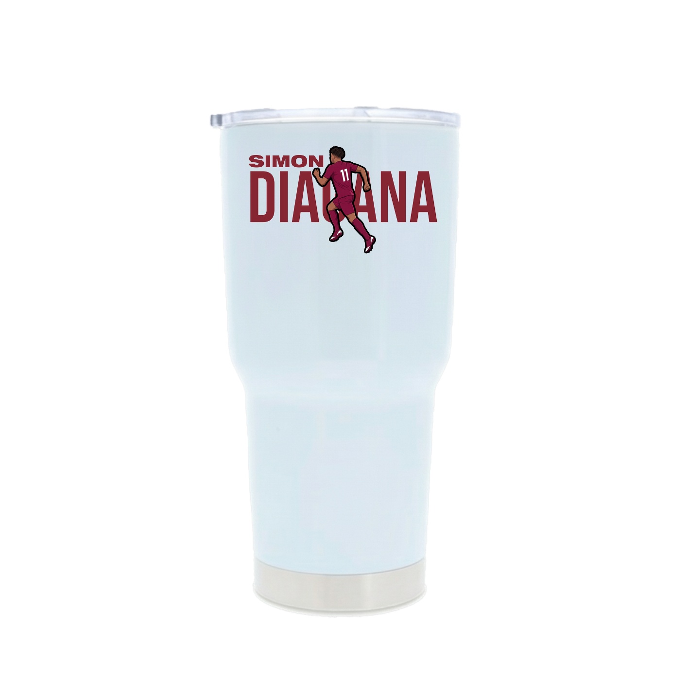30oz Stainless Steel Tumbler — Player Name in White
