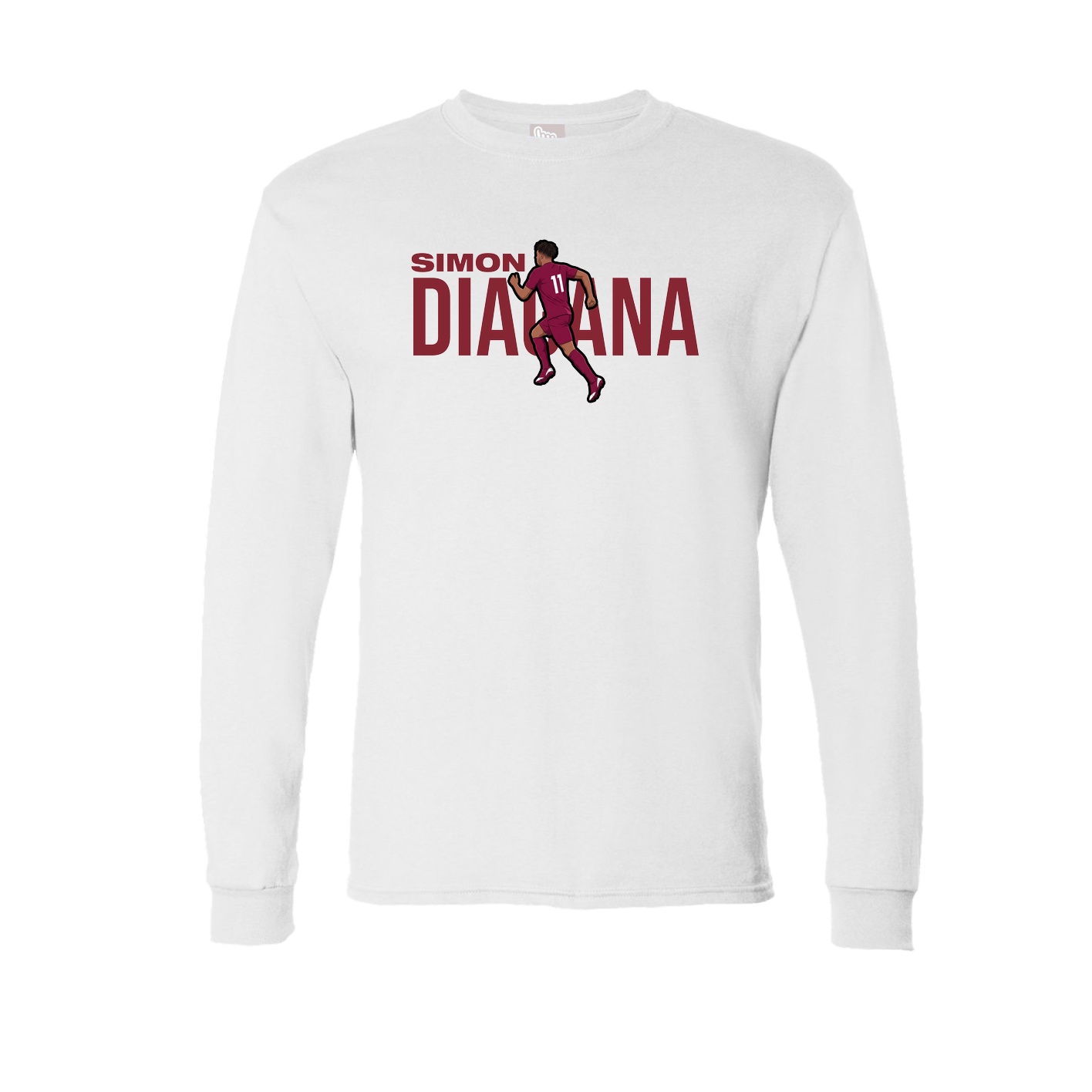 Long Sleeve Tee — Player Name in White