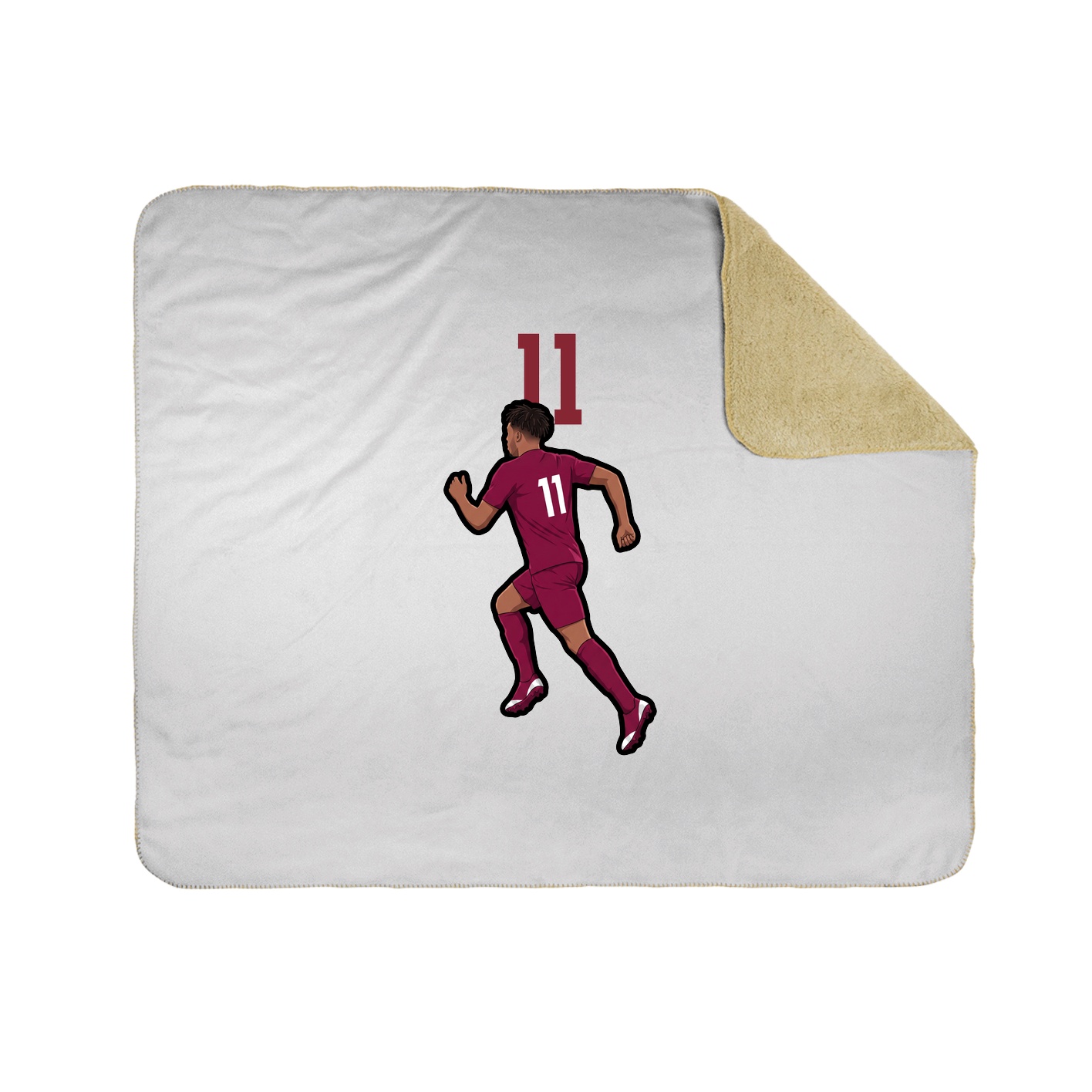 Throw Blanket — Number Top in White