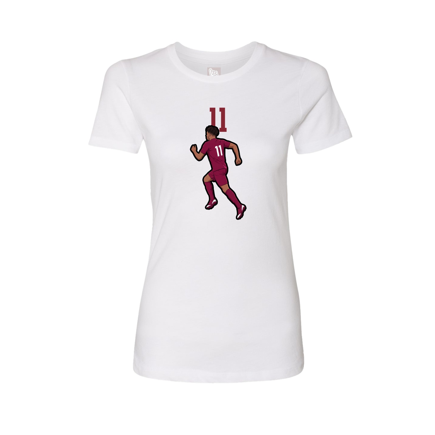 Fitted Women's Tee — Number Top in White