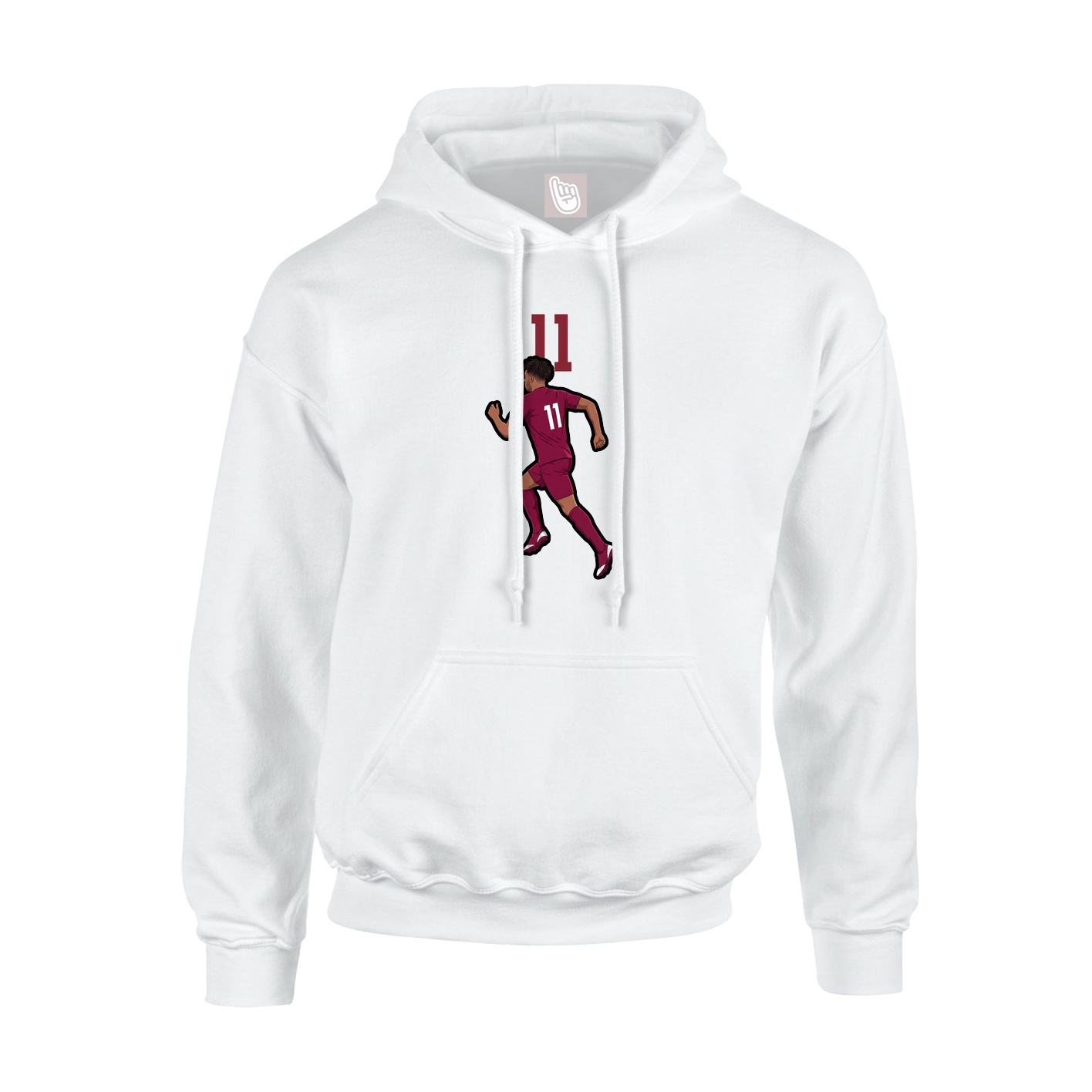 Hoodie — Number Top in White