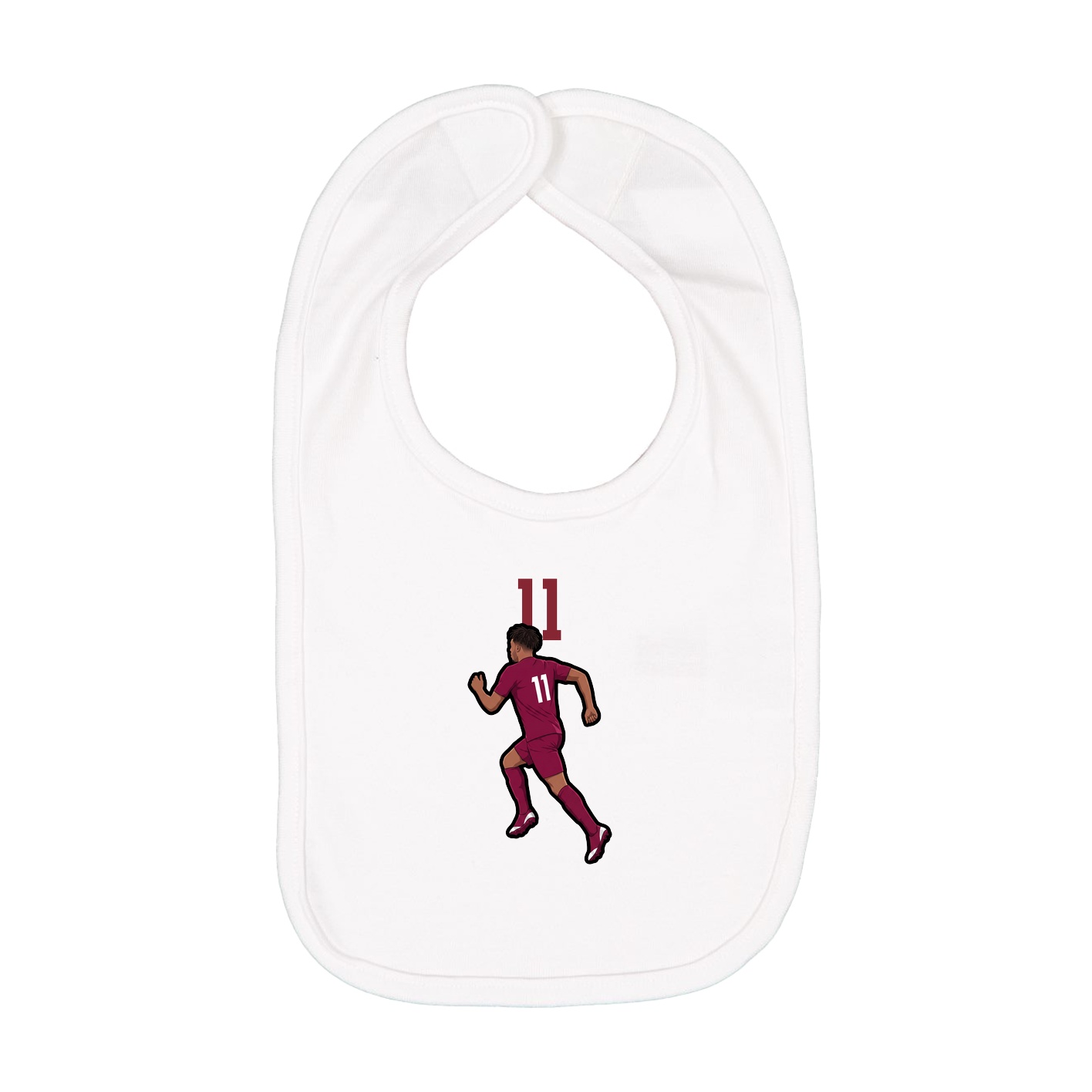 Infant Bib — Number Top in White