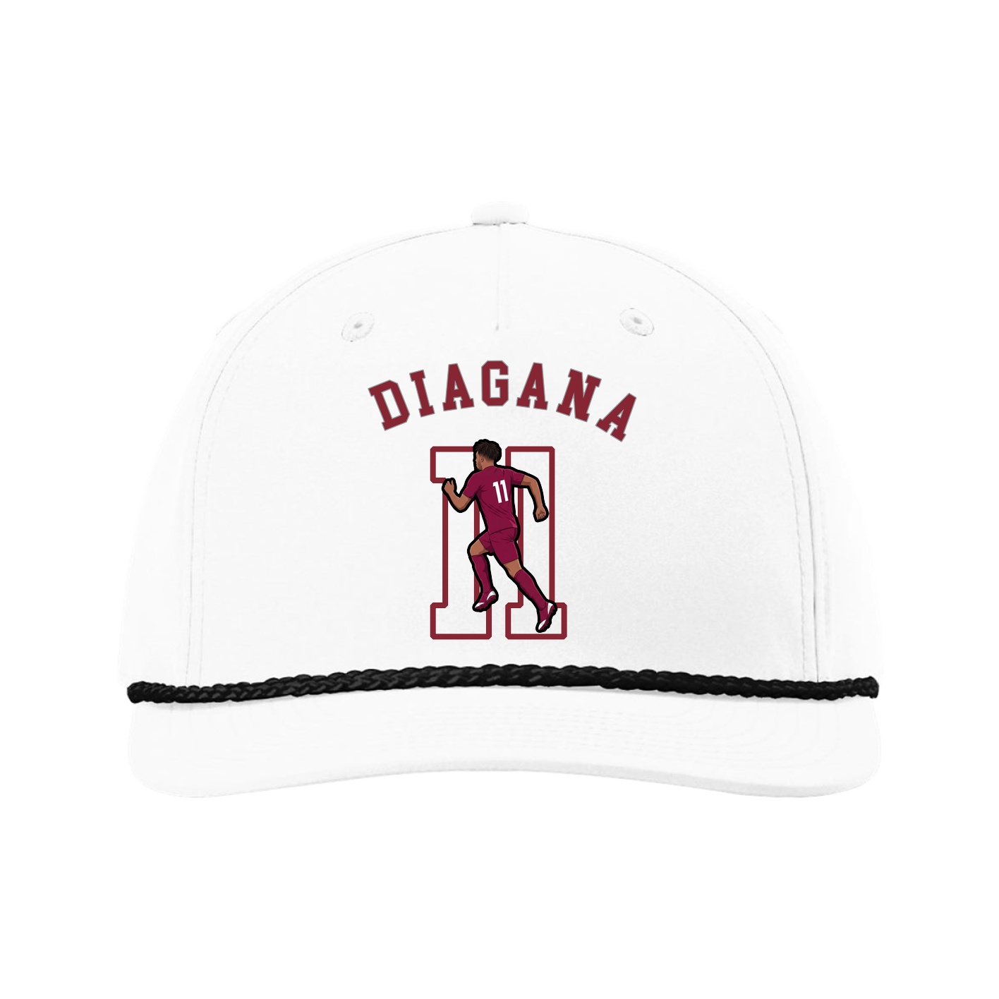 Five-Panel Classic Rope Cap — Shirsey Arch in White
