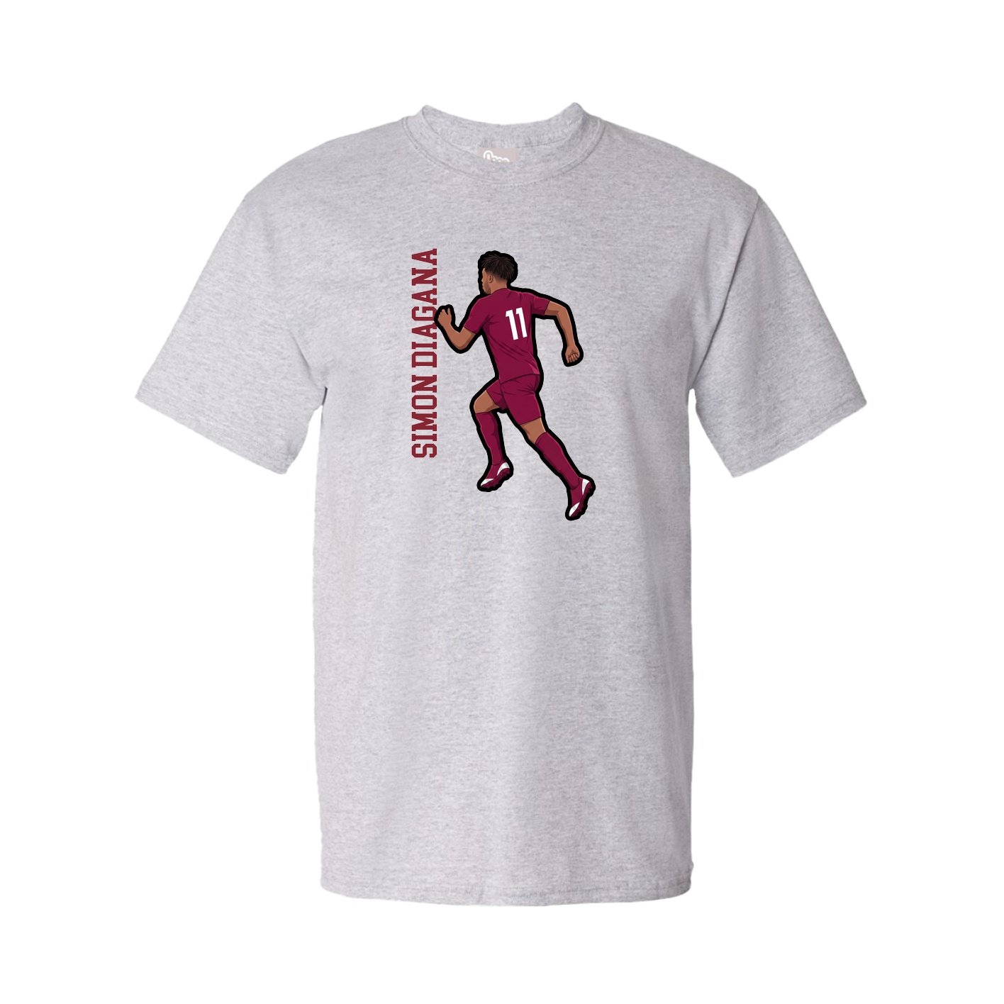Tee — Name Vertical in Grey