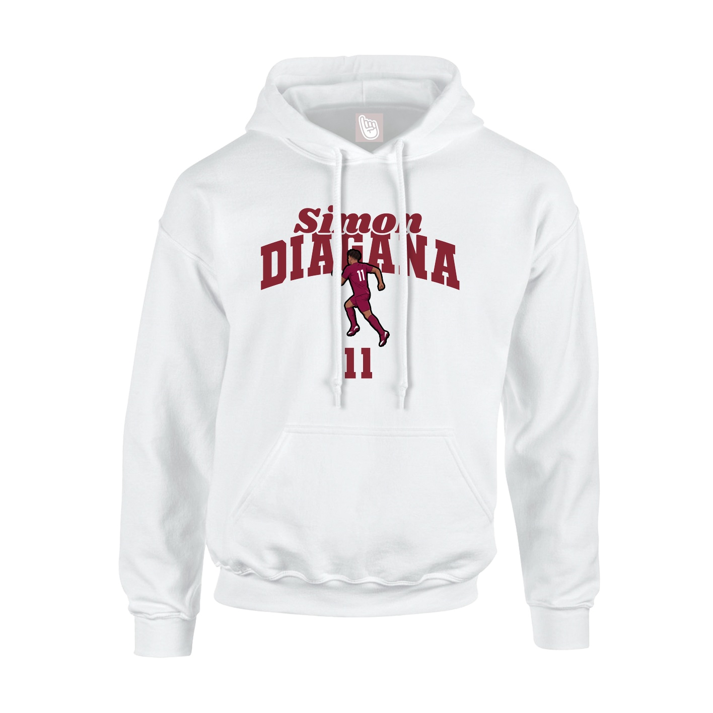 Hoodie — Signature Arch in White