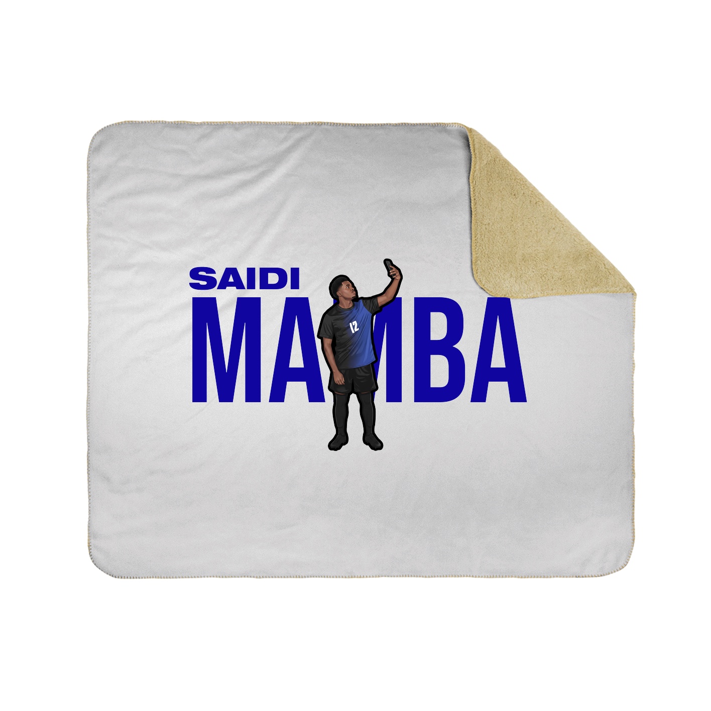 Throw Blanket — Player Name in White