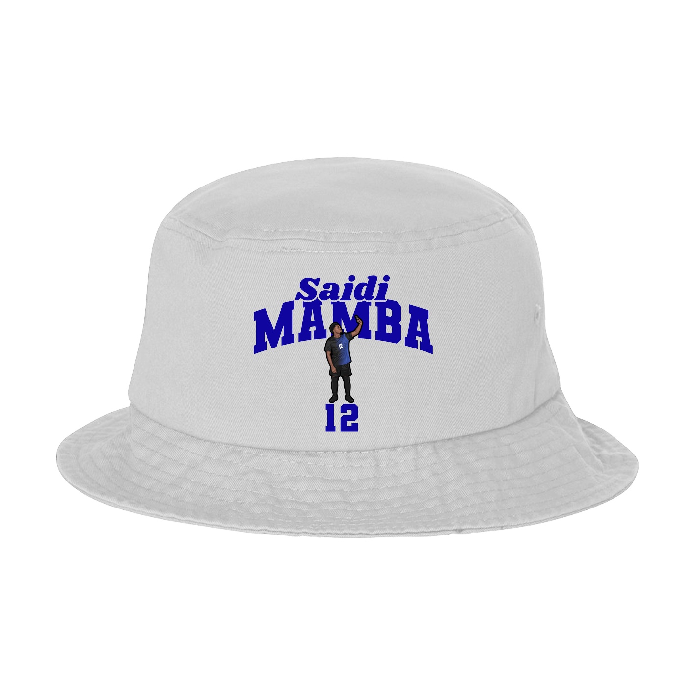 Bucket Cap — Signature Arch in White