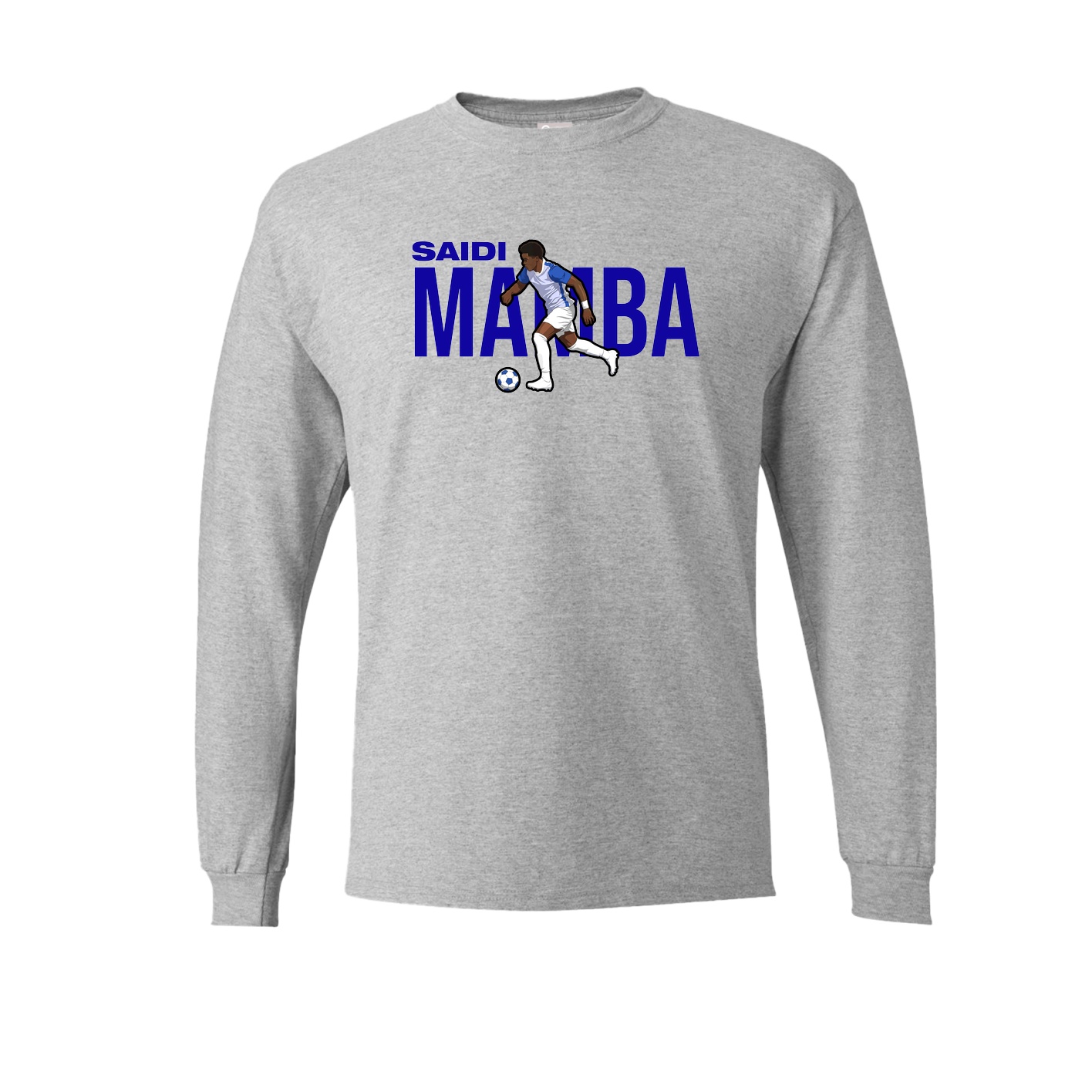 Long Sleeve Tee — Player Name in Grey