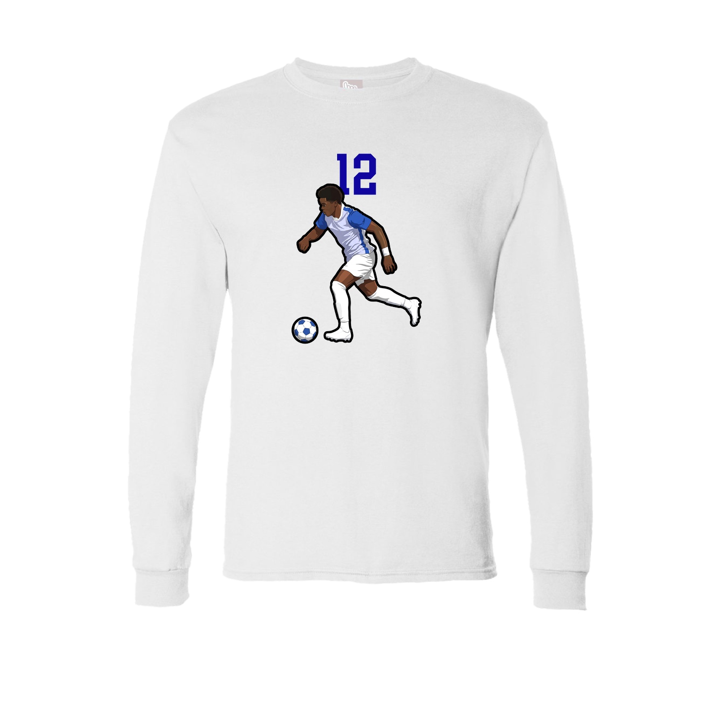 Long Sleeve Tee — Number Top in White