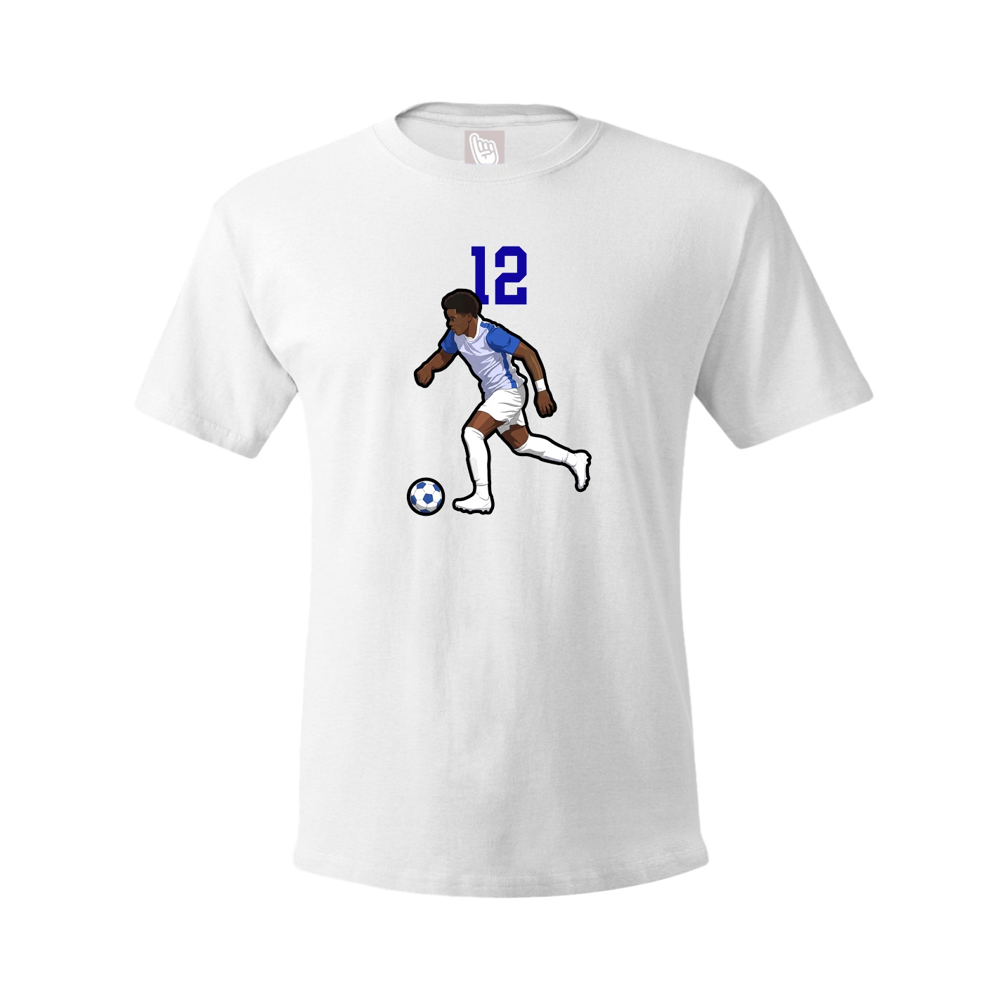 Youth Tee — Number Top in White