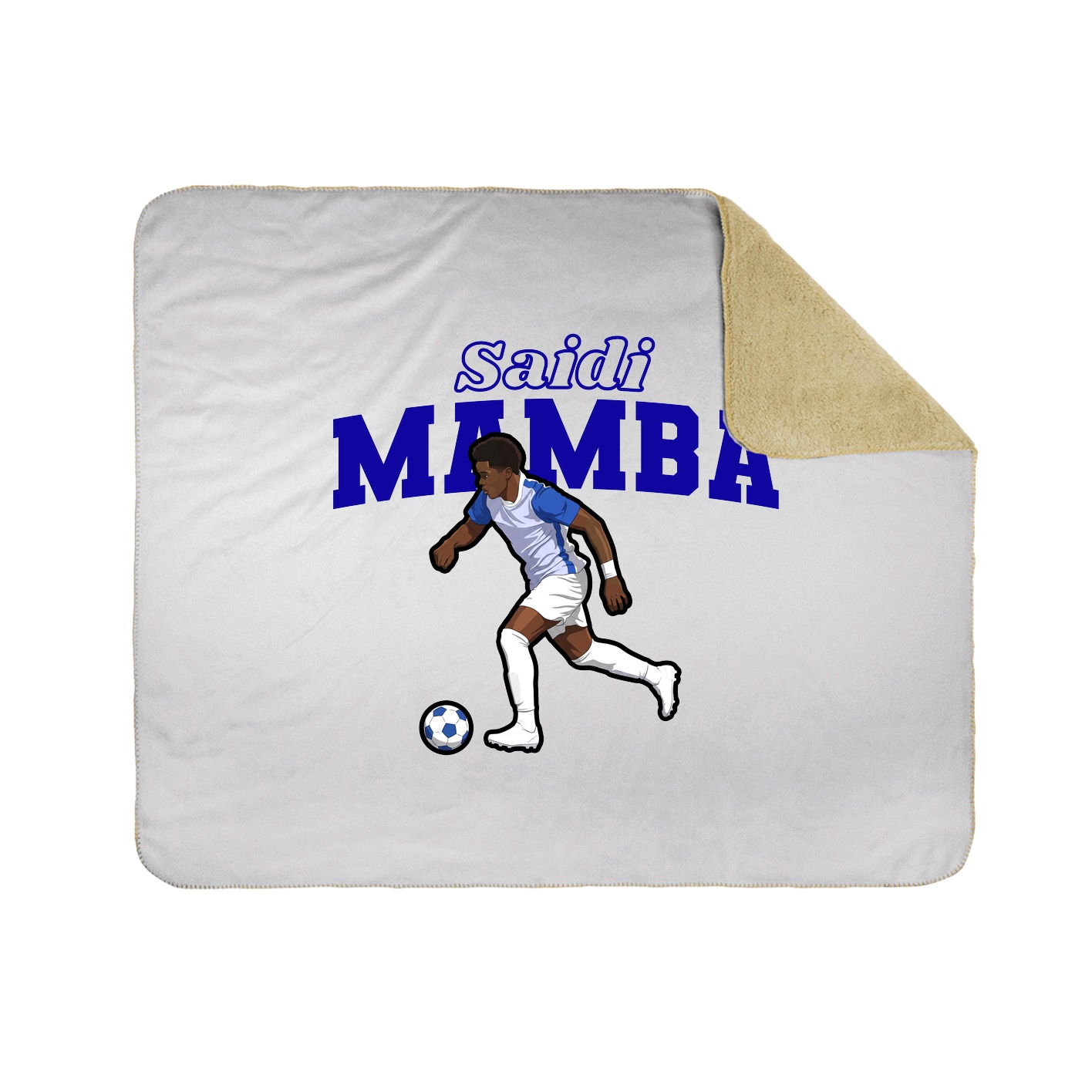 Throw Blanket — Name Arch in White