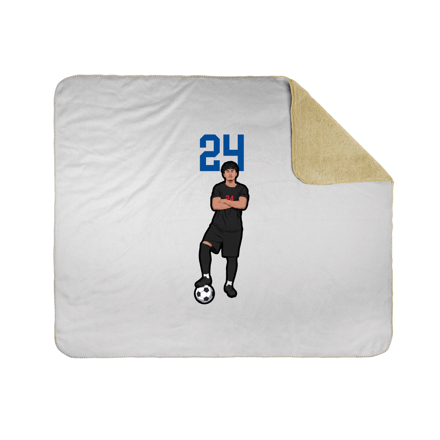 Throw Blanket — Number Top in White