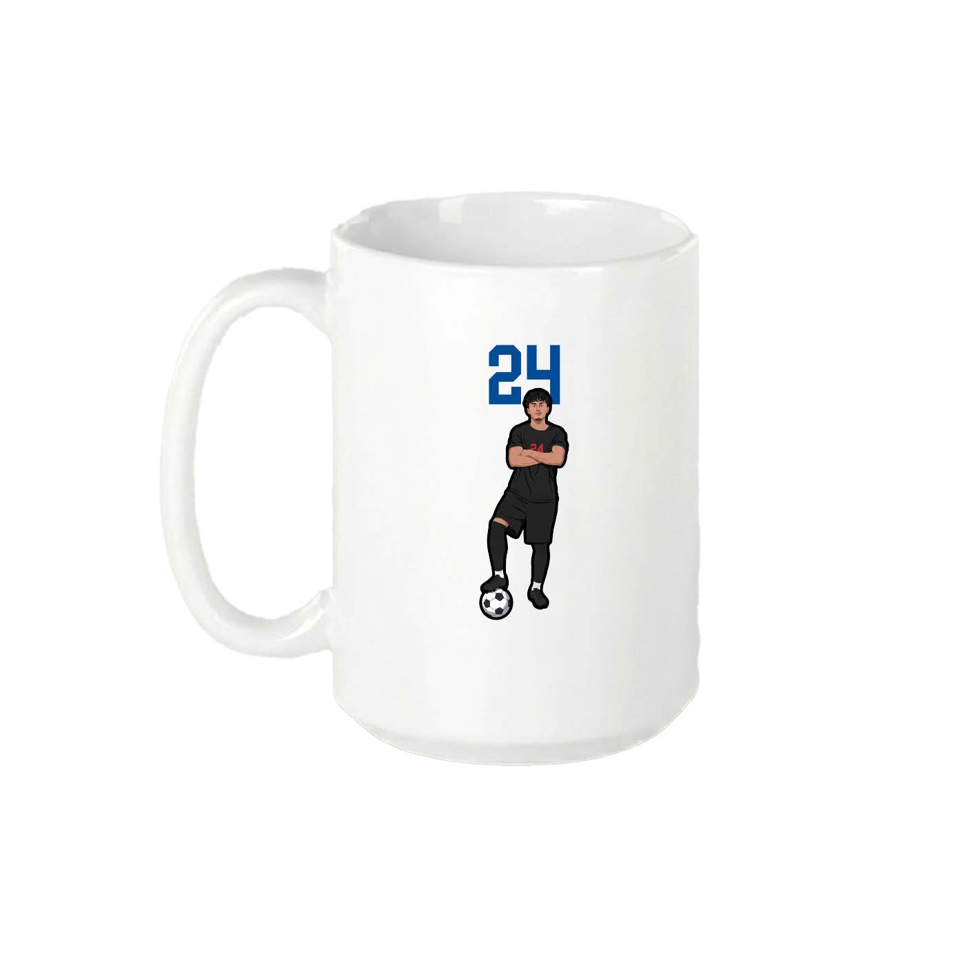 15oz Coffee Mug — Number Top in White