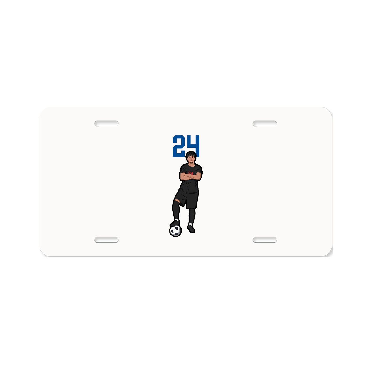 License Plate — Number Top in Classic