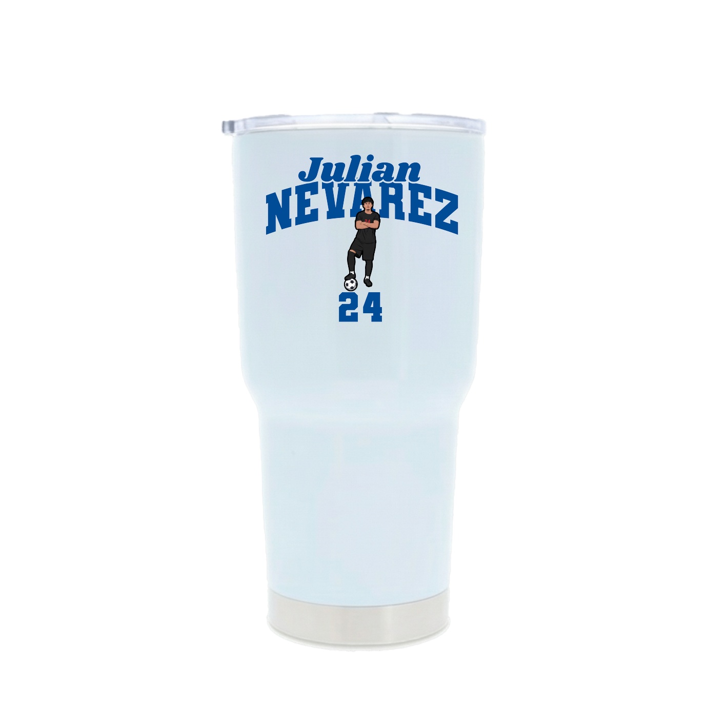 30oz Stainless Steel Tumbler — Signature Arch in White