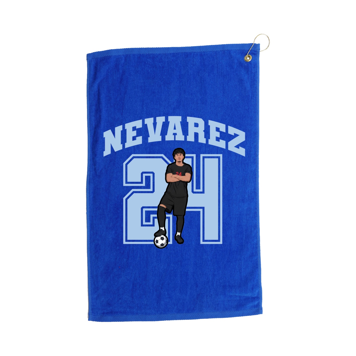Golf Towel — Number in Royal