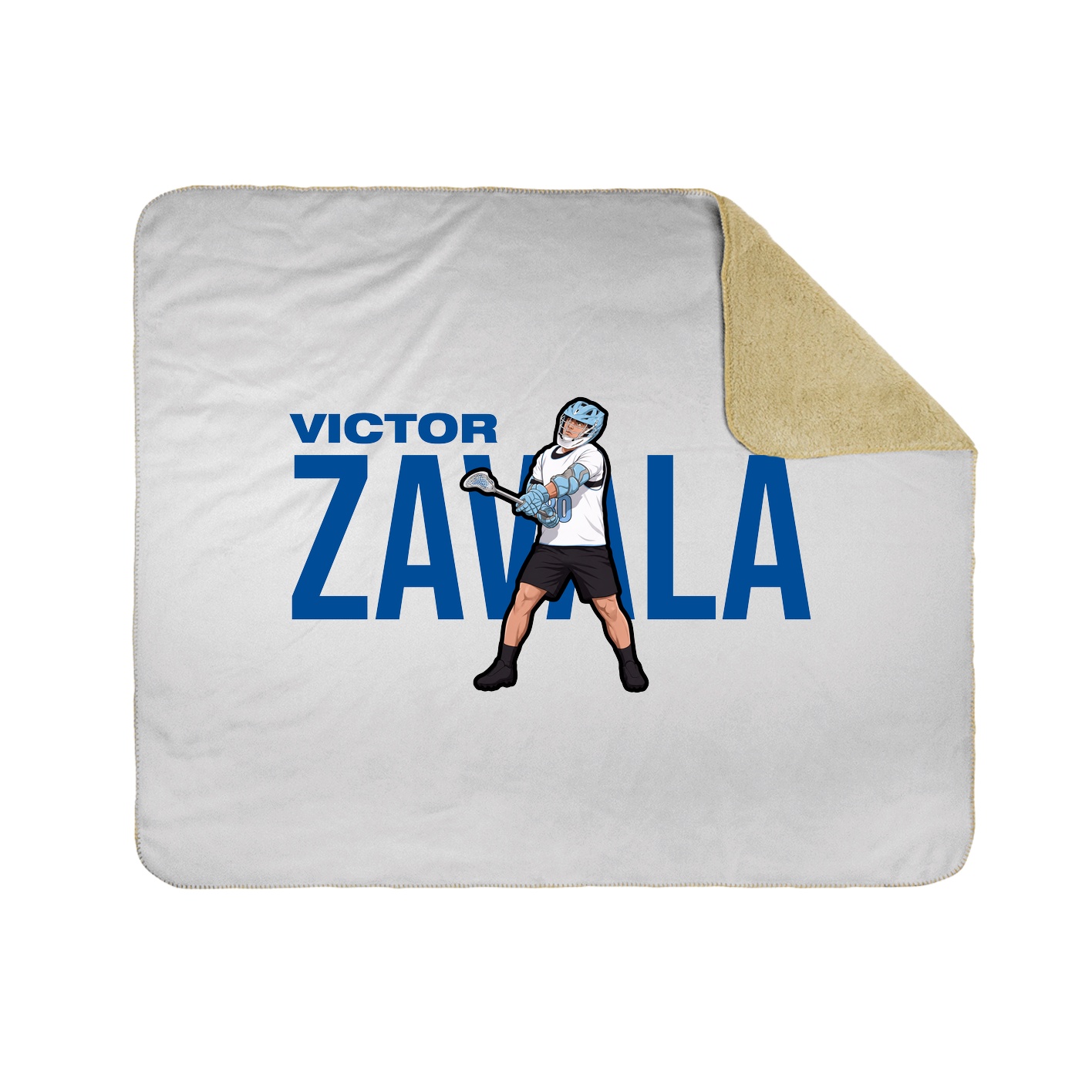 Throw Blanket — Player Name in White