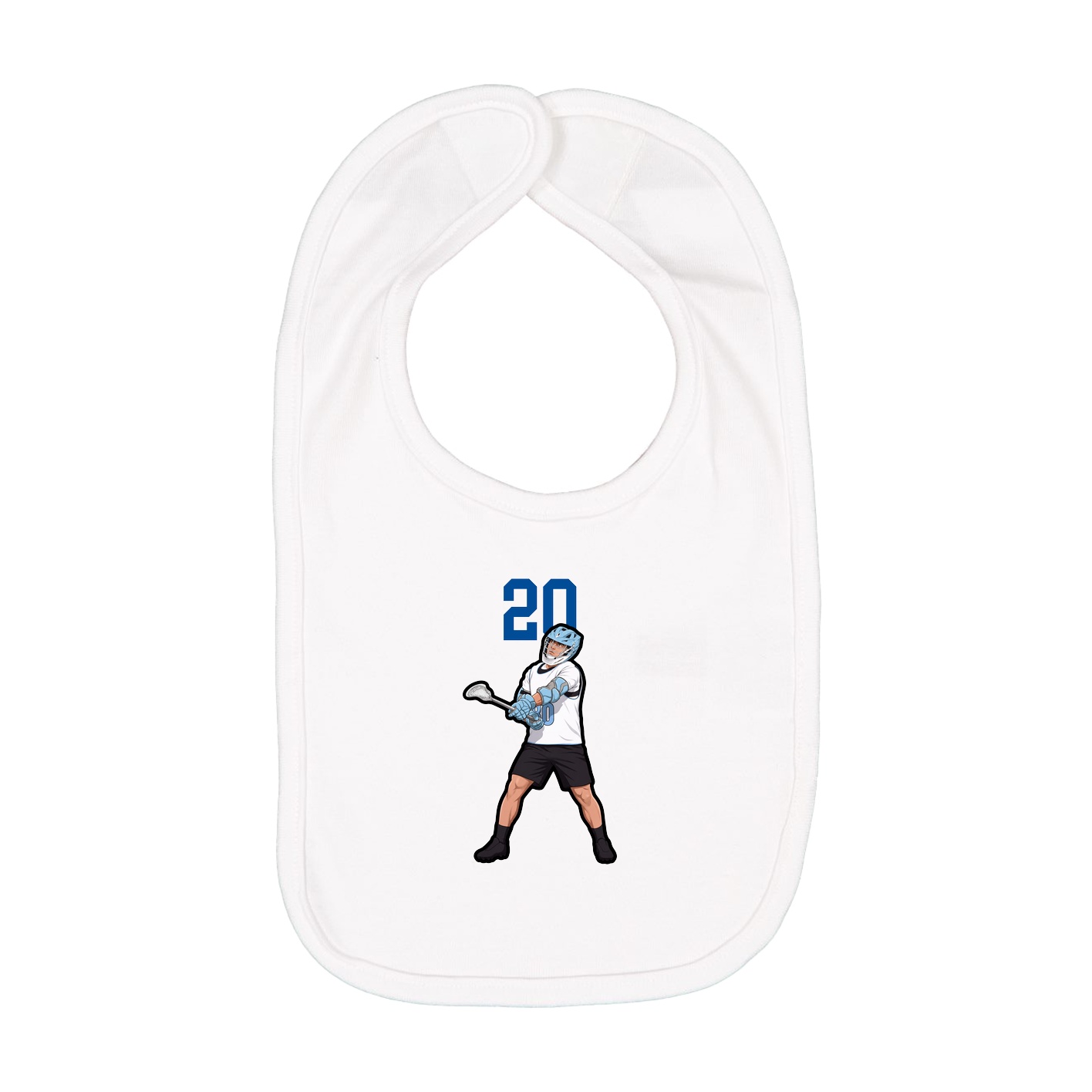Infant Bib — Number Top in White