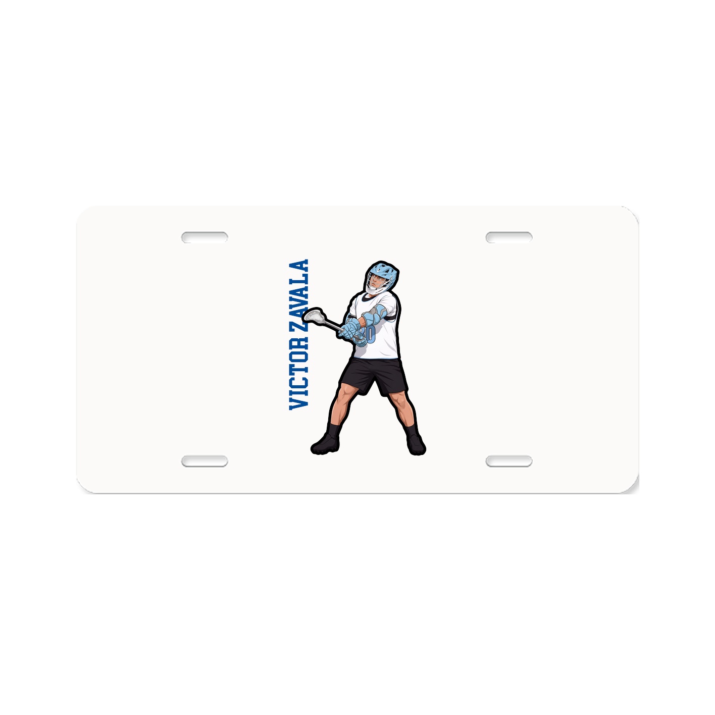 License Plate — Name Vertical in Classic