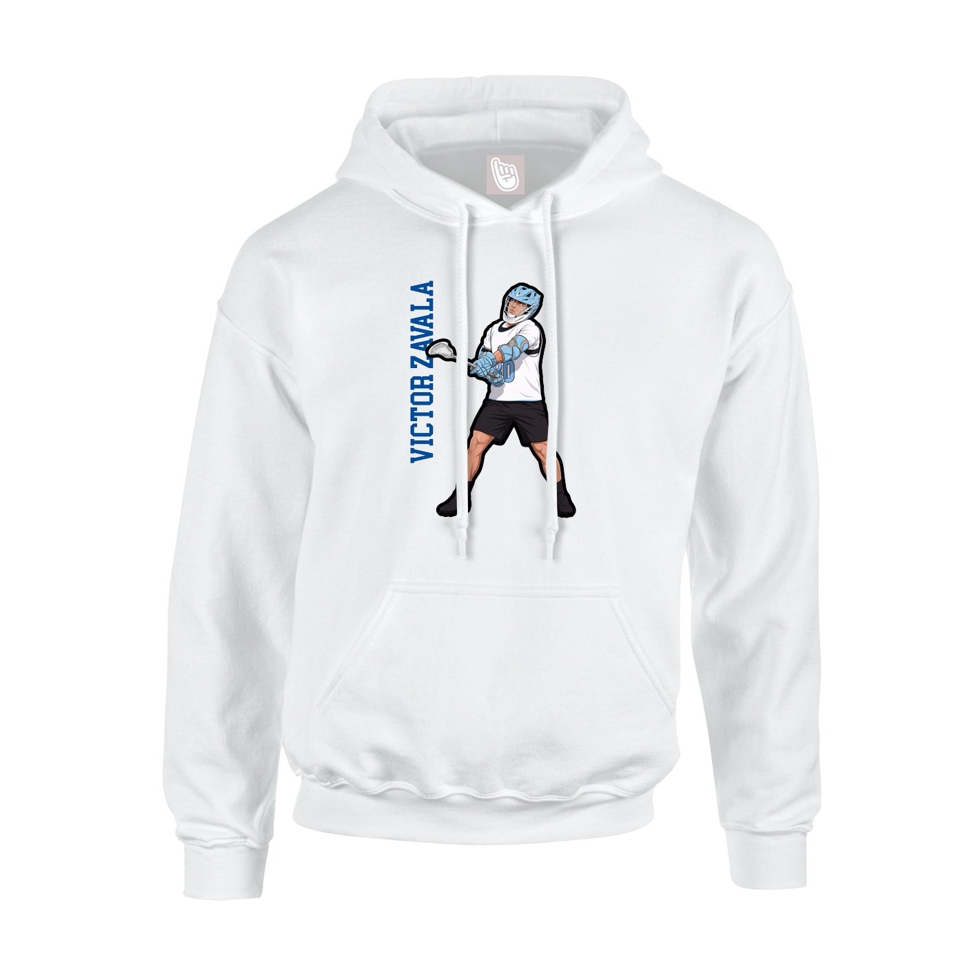 Hoodie — Name Vertical in White
