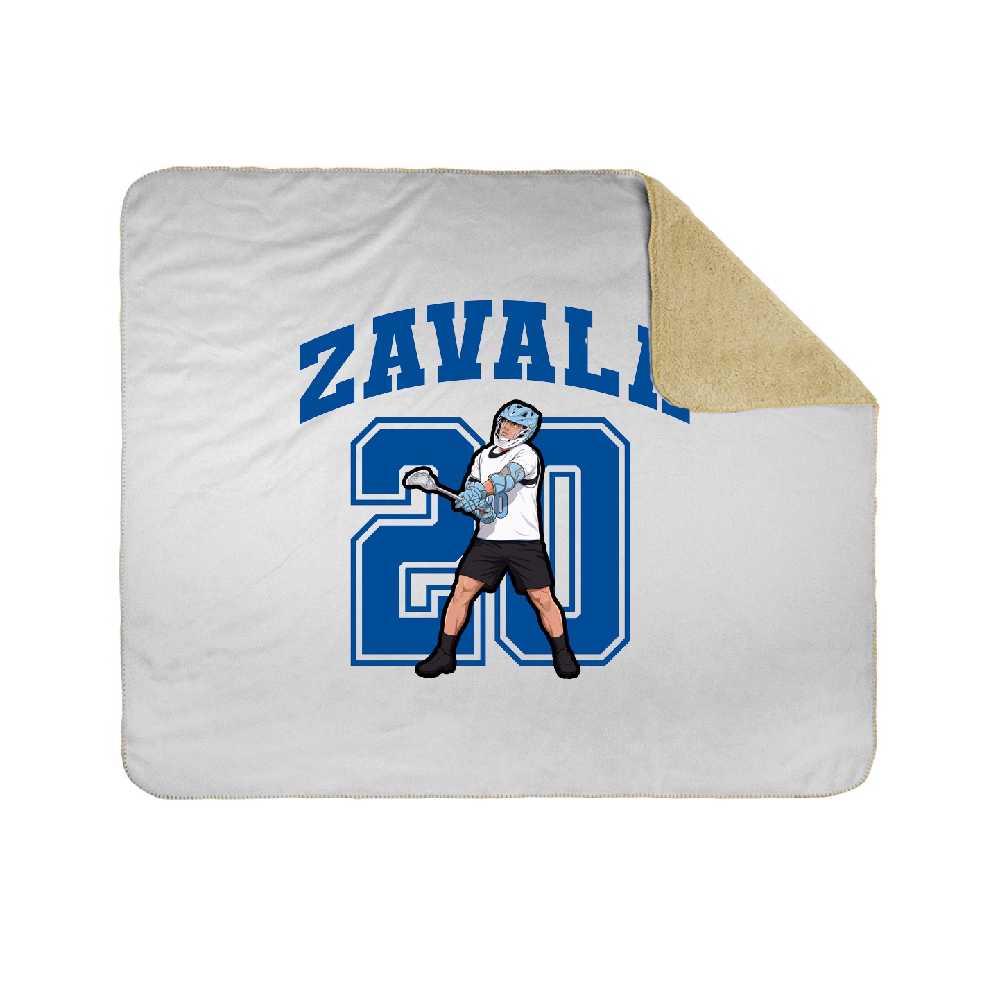 Throw Blanket — Number in White