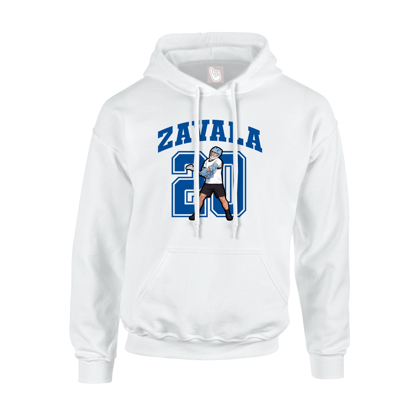 Youth Hoodie — Number in White