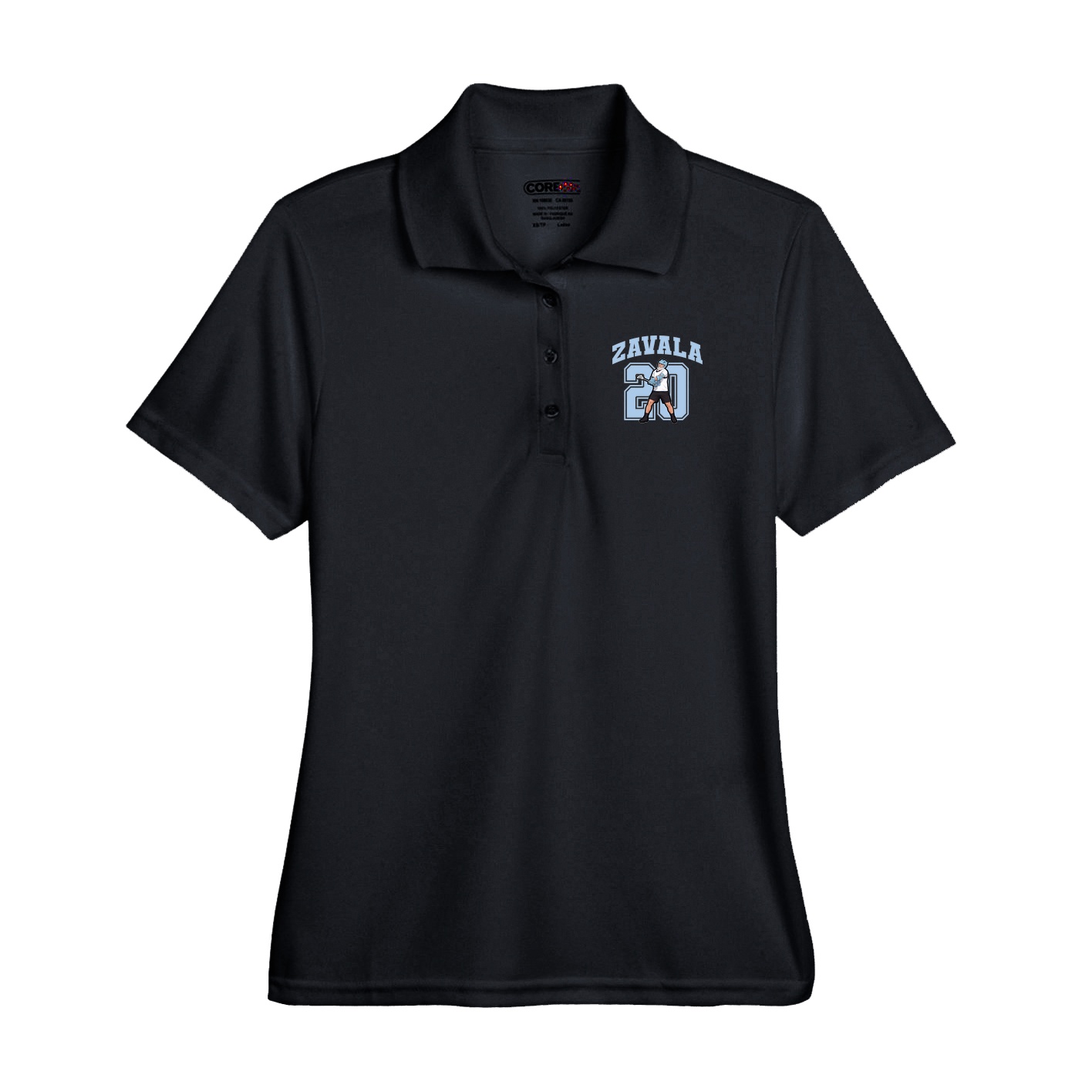 Performance Polo — Number in Black