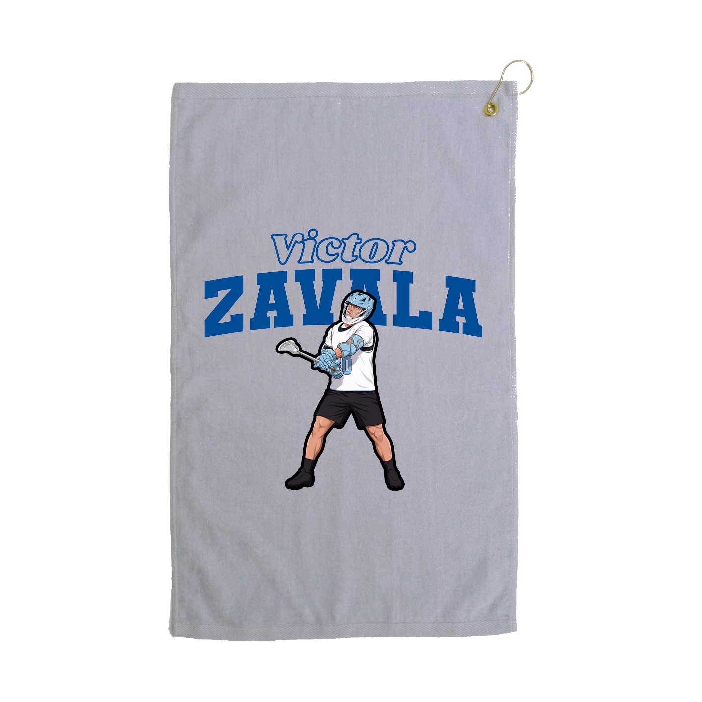 Golf Towel — Name Arch in Grey